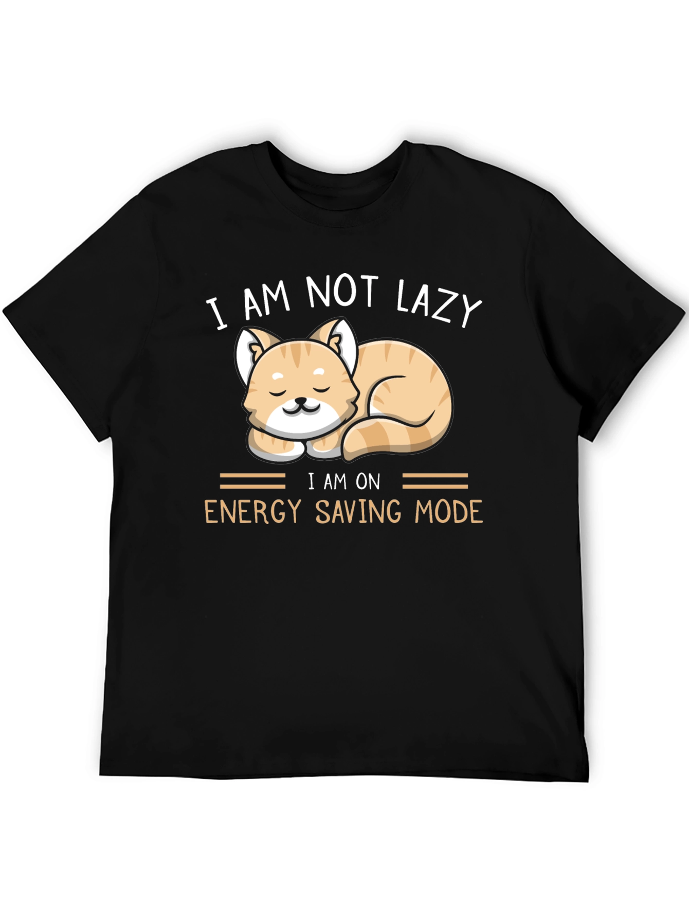 Funny Cat Energy Saving Mode T-Shirt