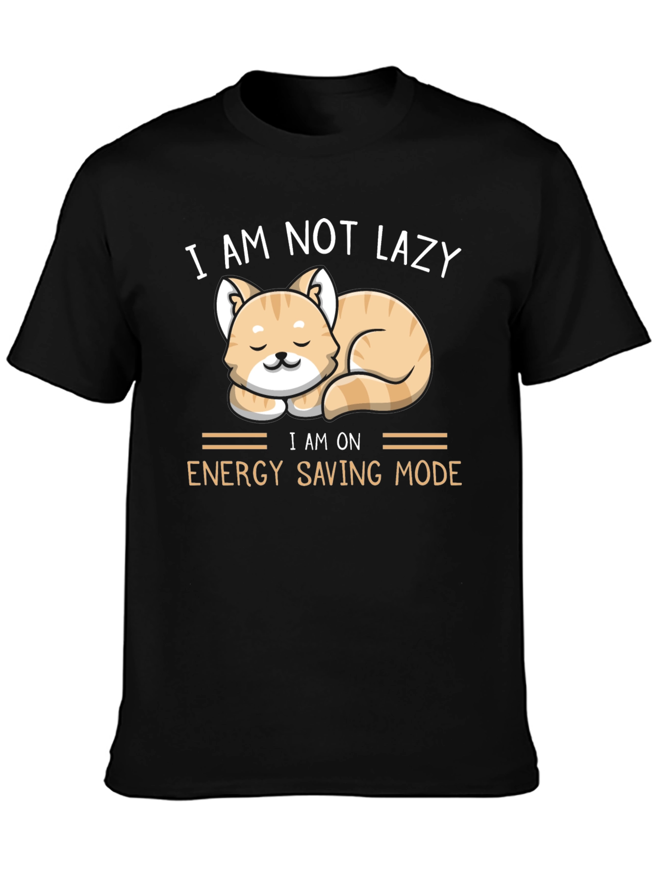 Funny Cat Energy Saving Mode T-Shirt
