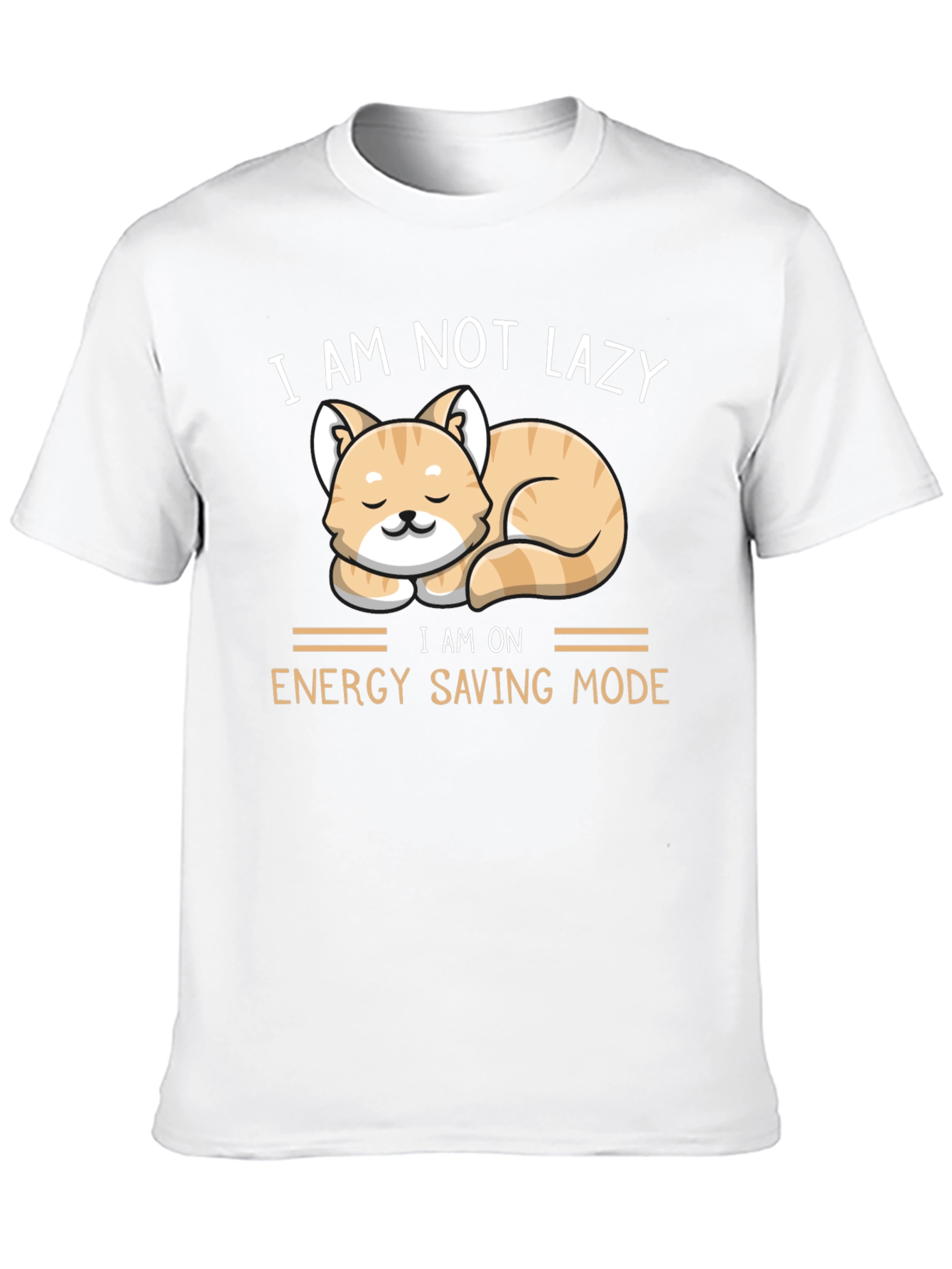 Funny Cat Energy Saving Mode T-Shirt