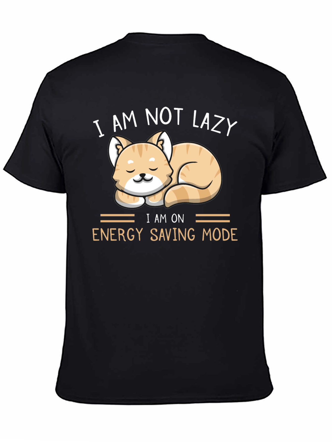 Funny Cat Energy Saving Mode T-Shirt