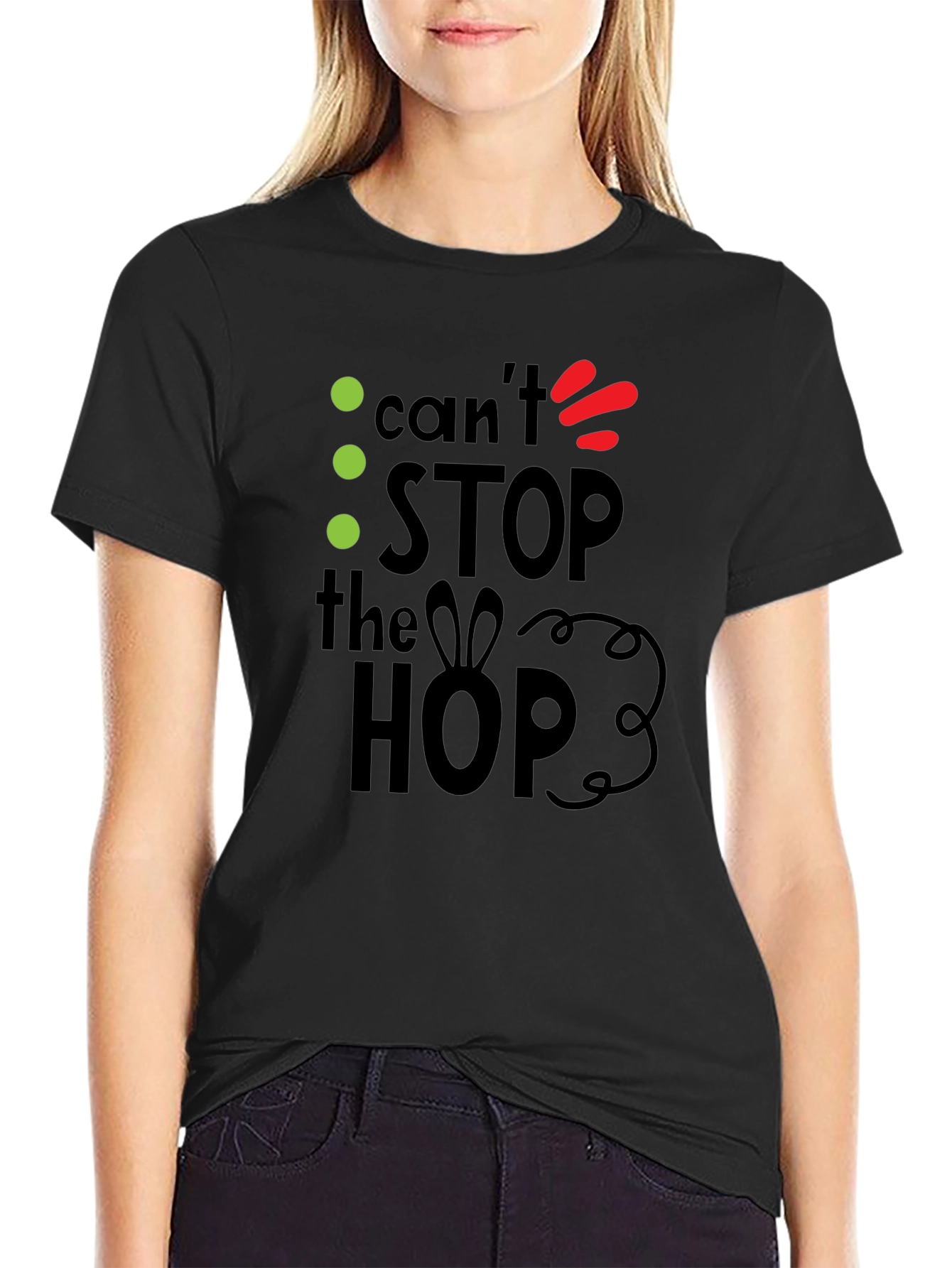 Cant Stop the Hop Black Graphic Tee