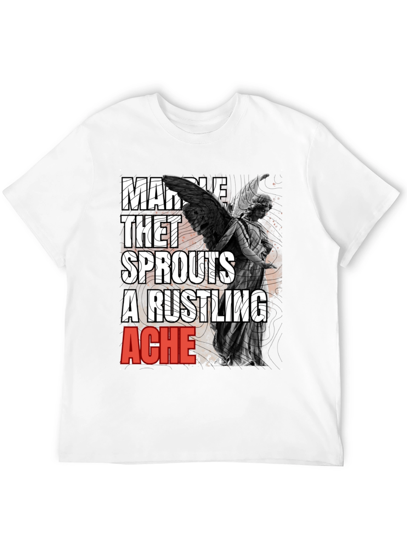 Marble Angel Graphic T-Shirt