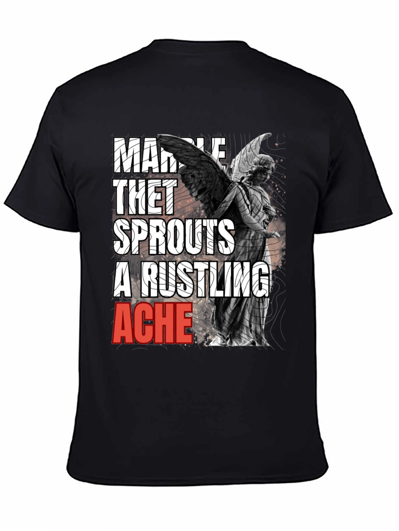 Marble Angel Graphic T-Shirt