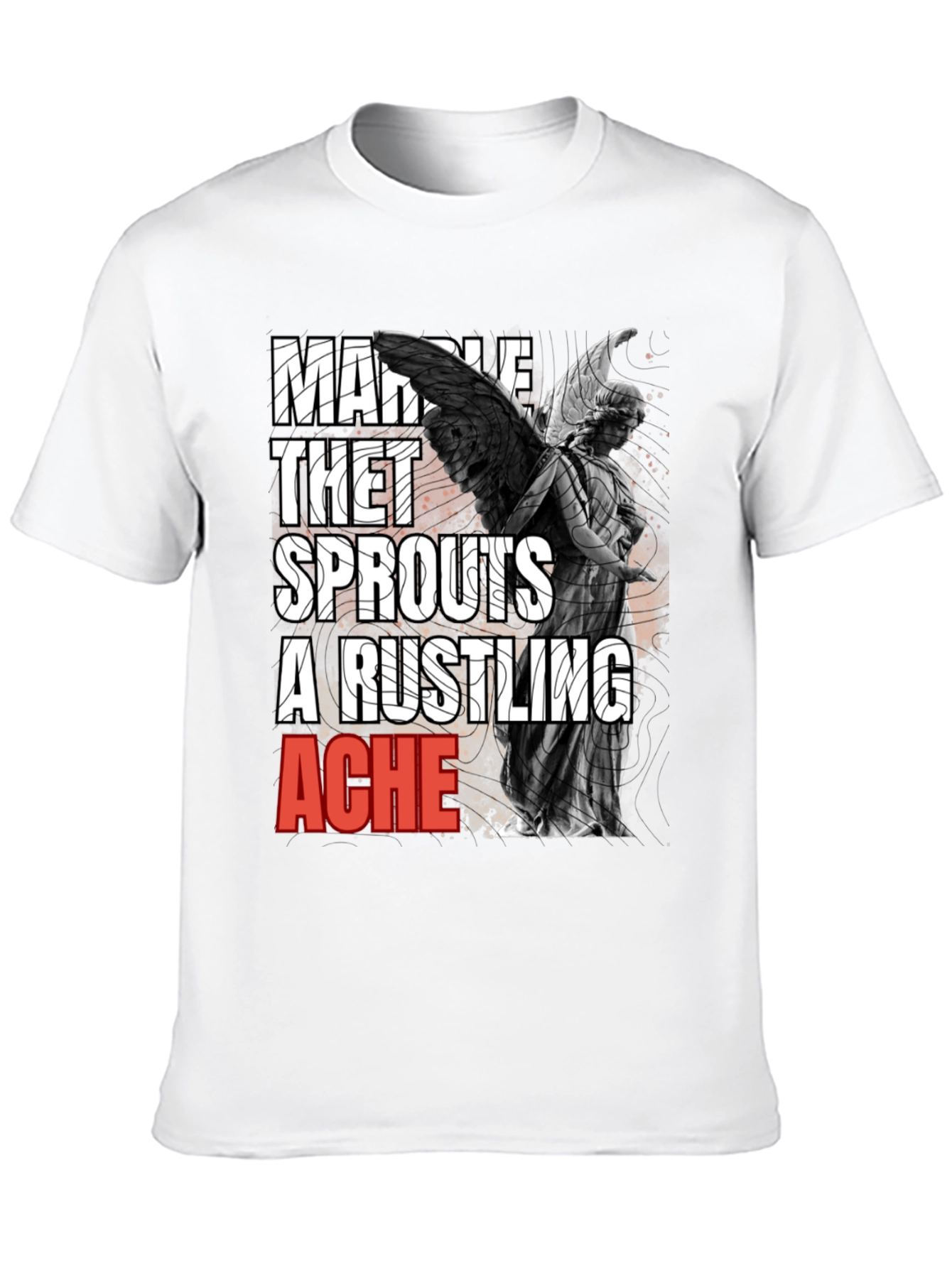 Marble Angel Graphic T-Shirt