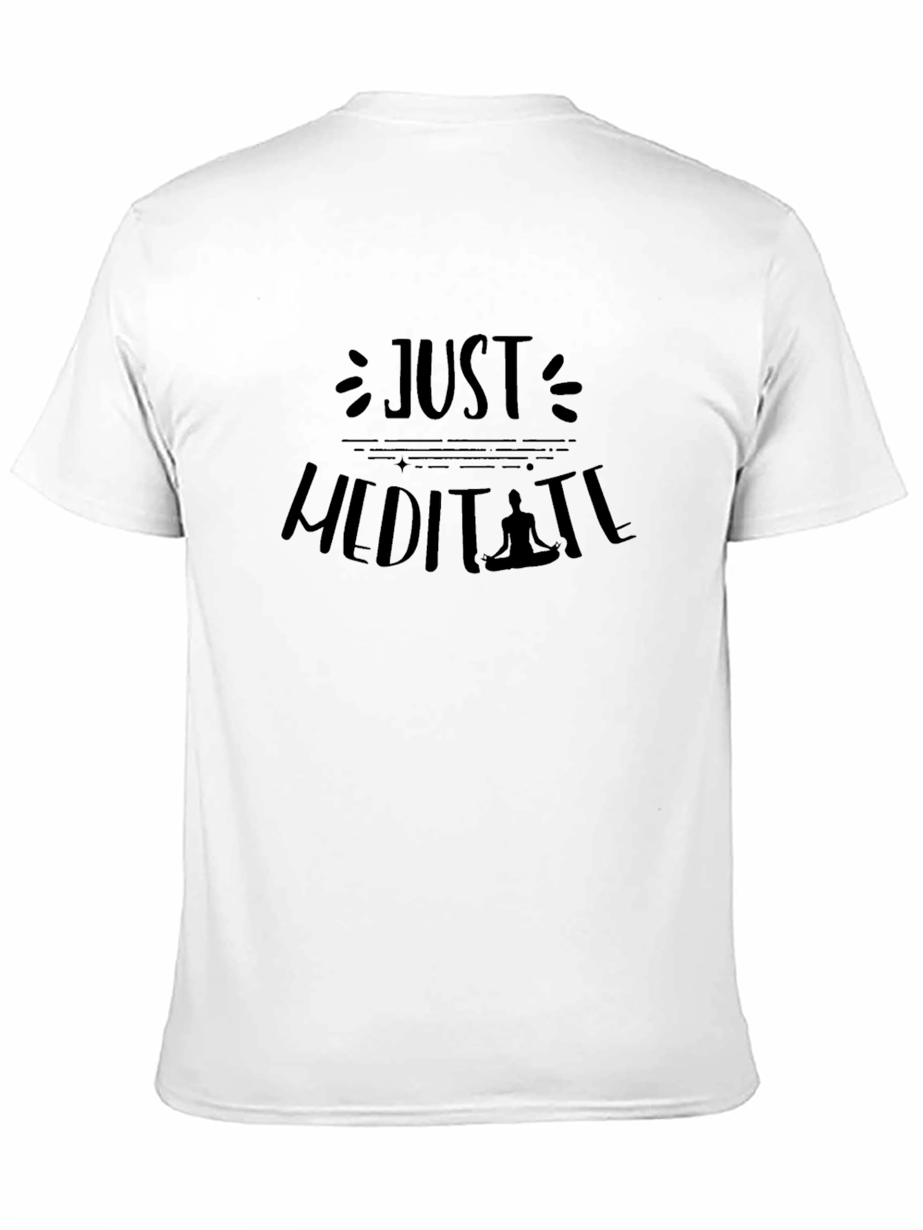 Just Meditate Graphic Black T-Shirt