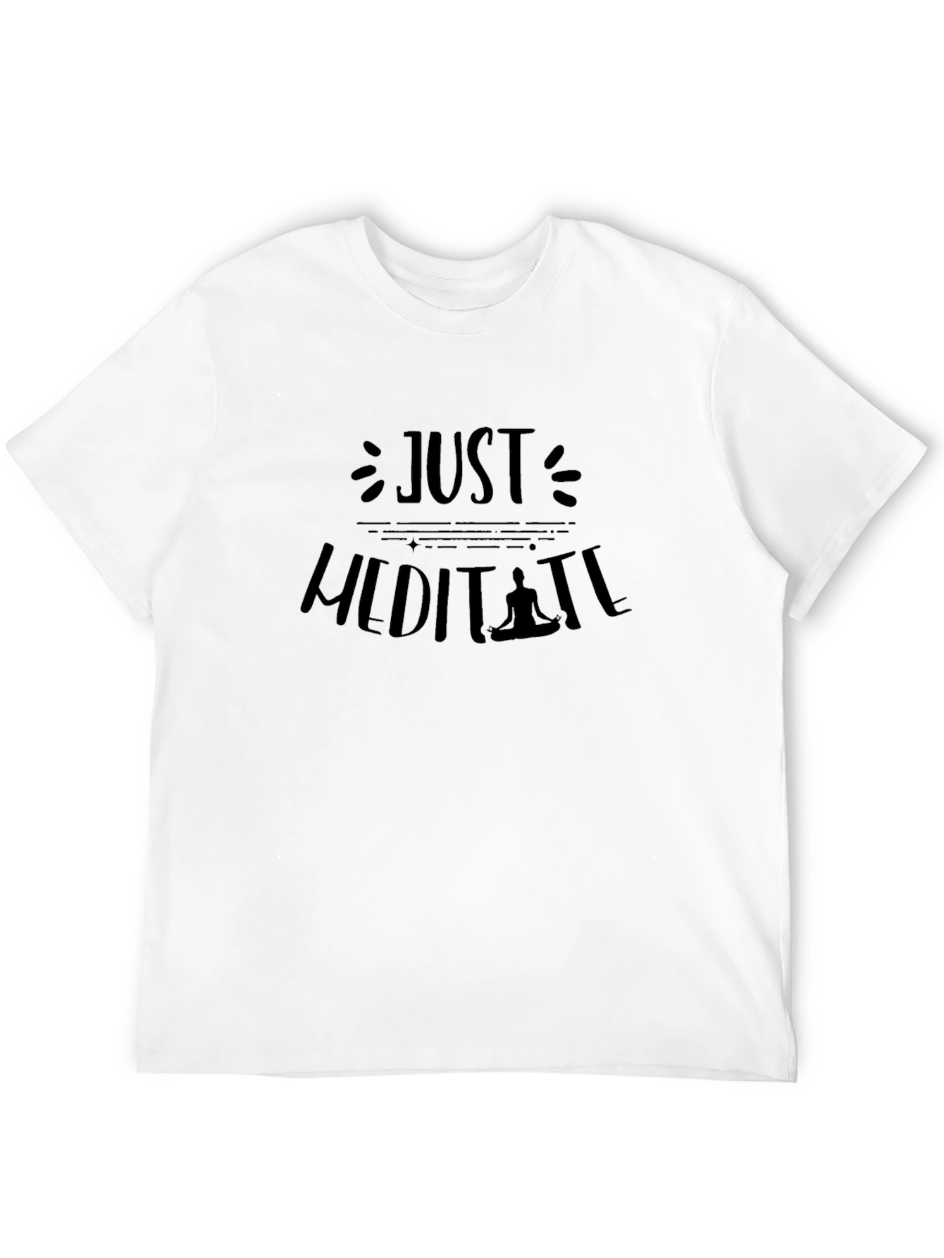Just Meditate Graphic Black T-Shirt