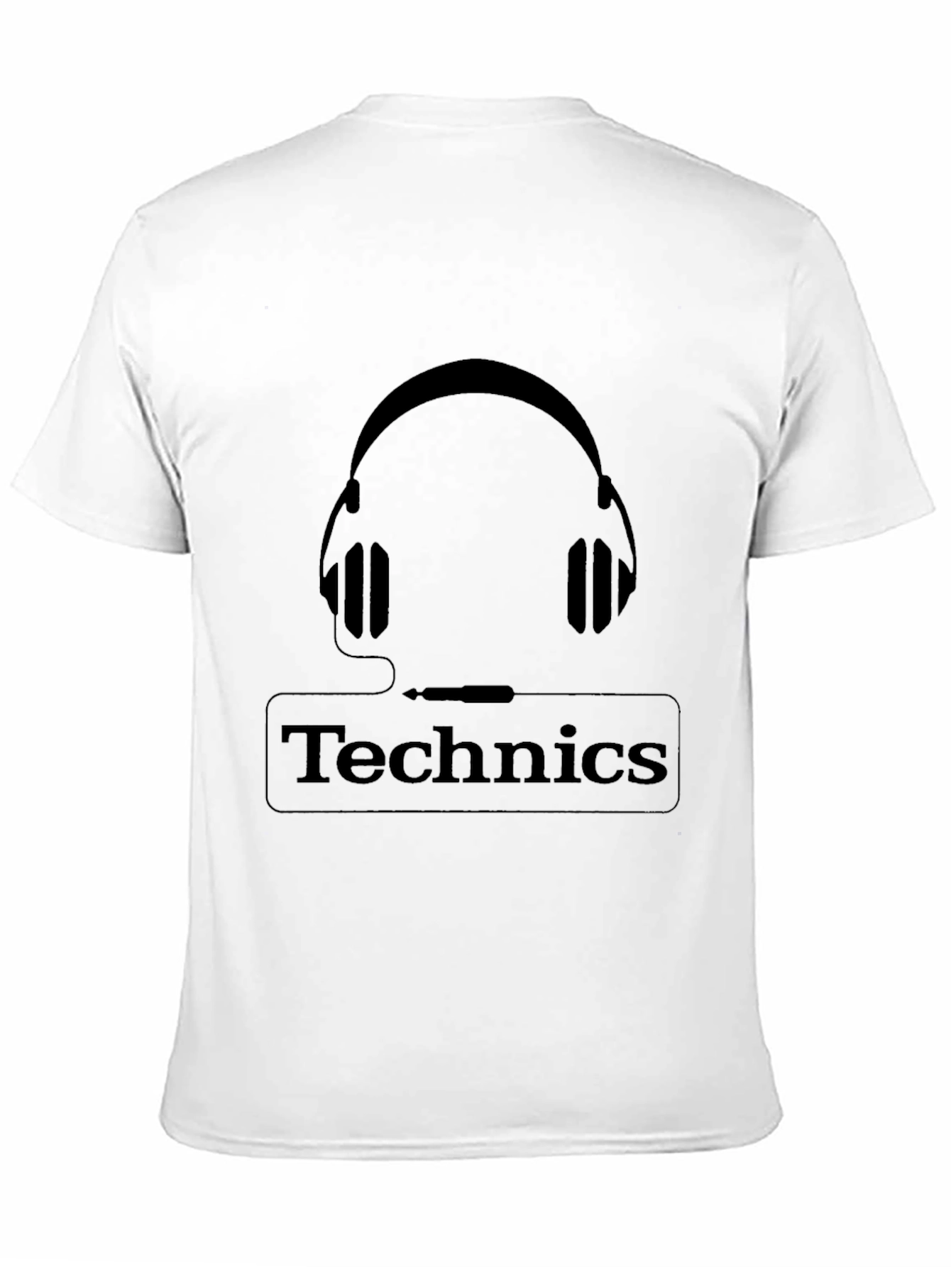 Technics Headphones Graphic Black T-Shirt