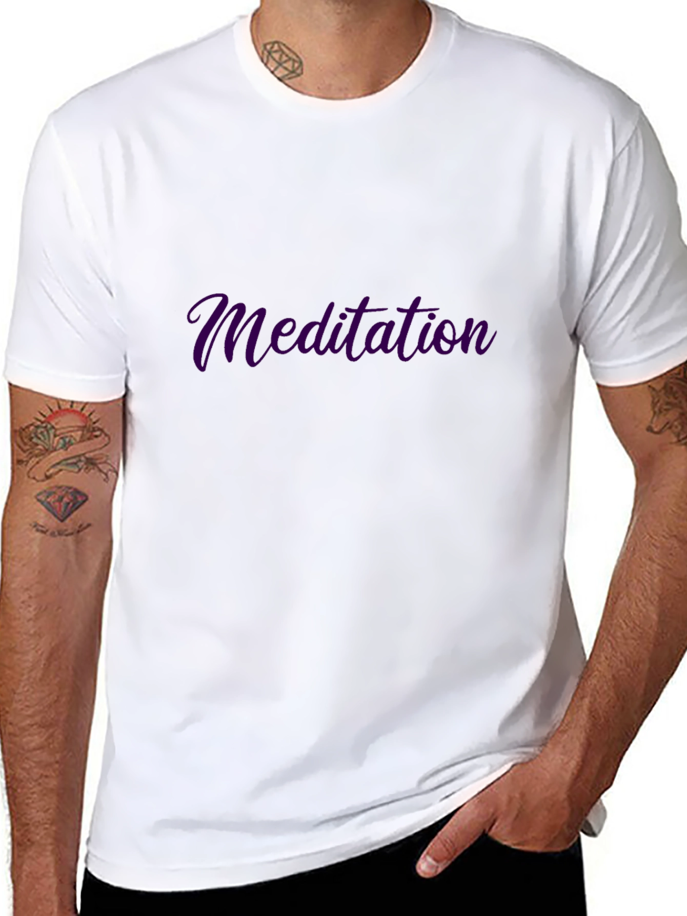 Meditation T-Shirt - Black Relaxed Fit Tee