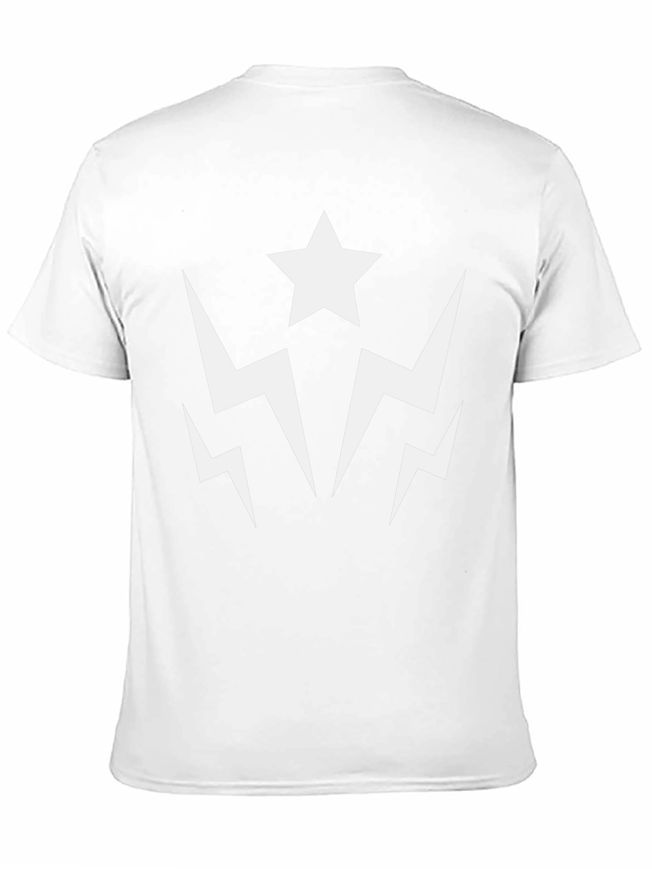 Star Lightning Graphic Tee - Black Cotton Casual Shirt