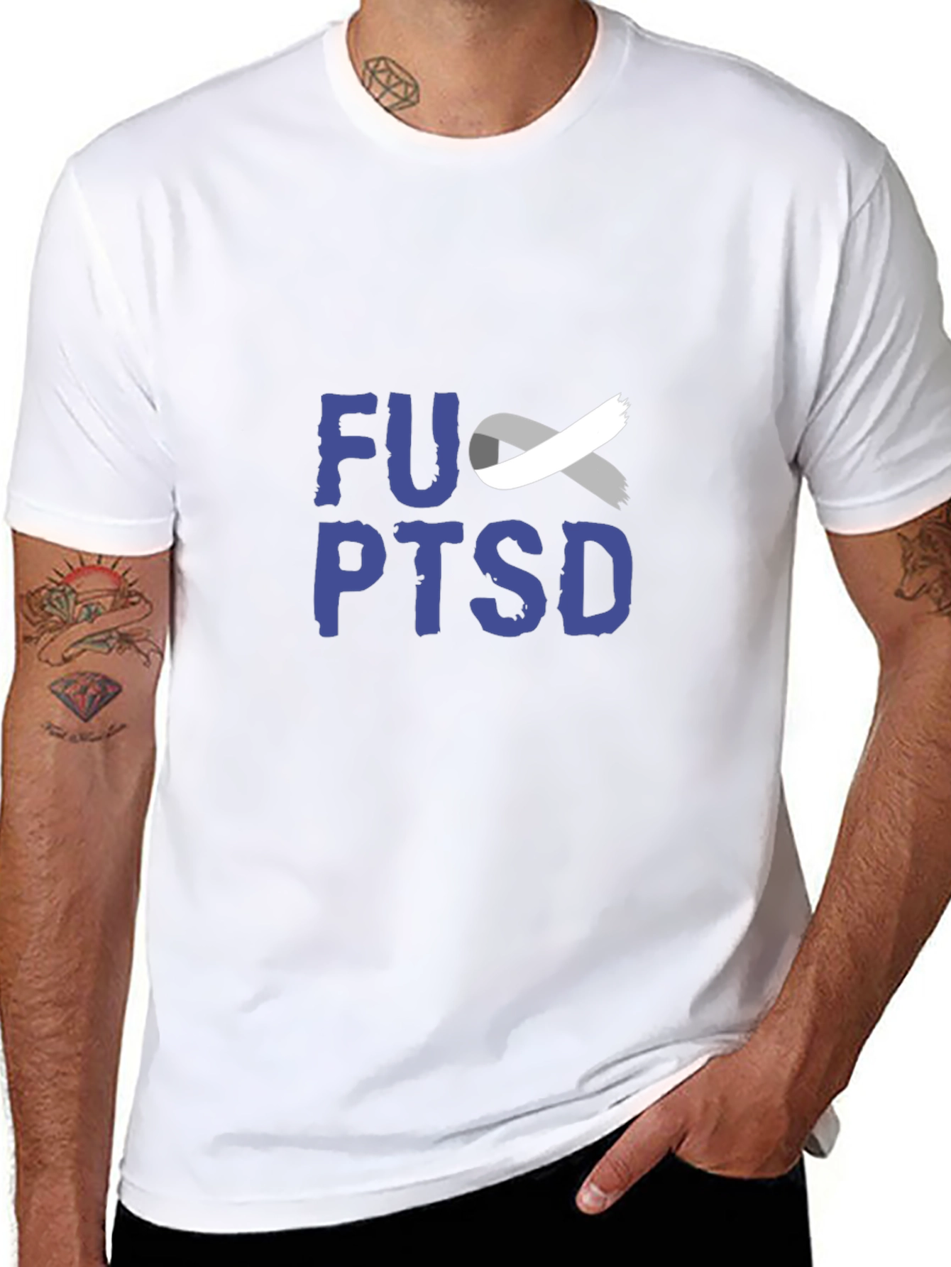 FU PTSD Awareness T-Shirt - Unisex Black Tee