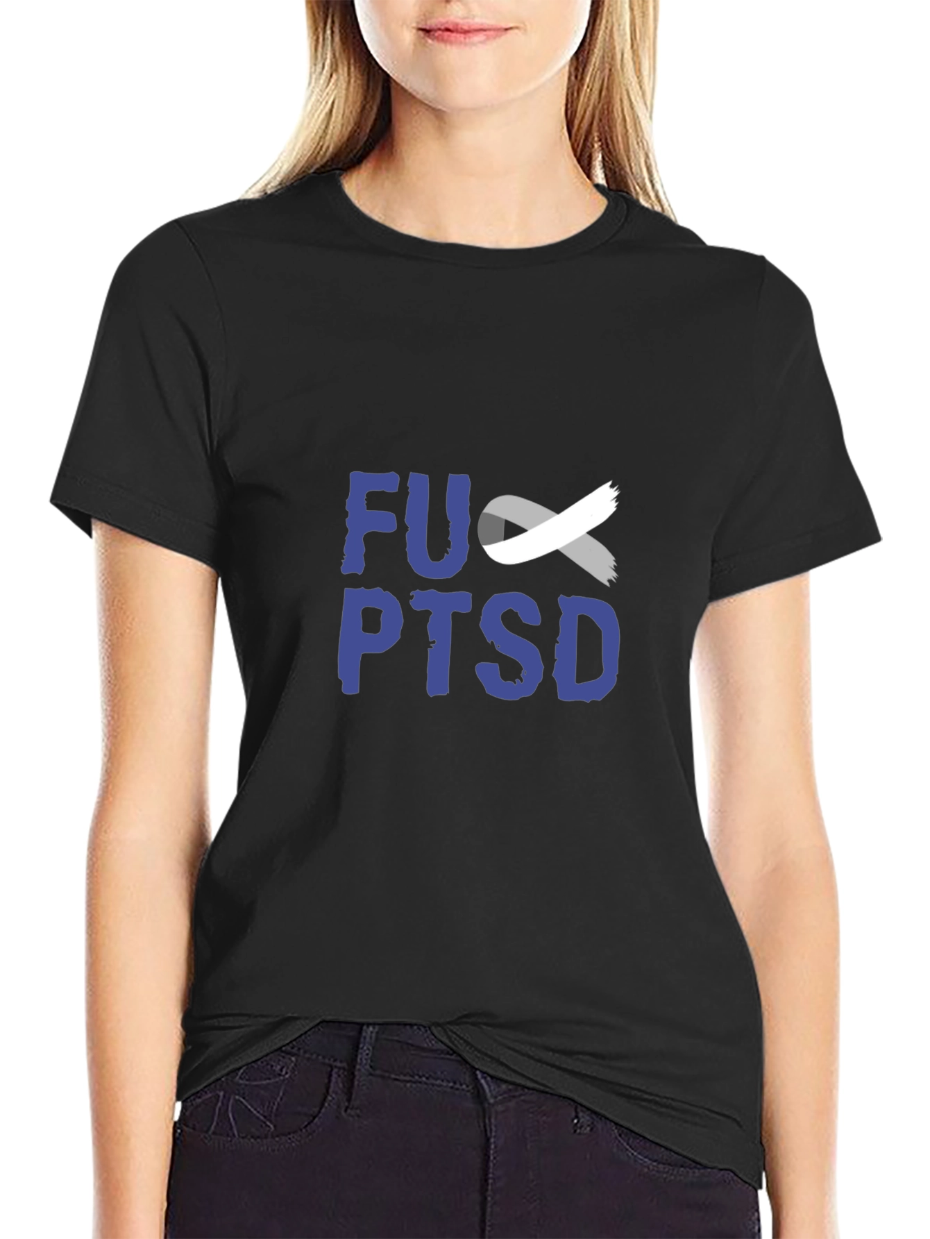 FU PTSD Awareness T-Shirt - Unisex Black Tee