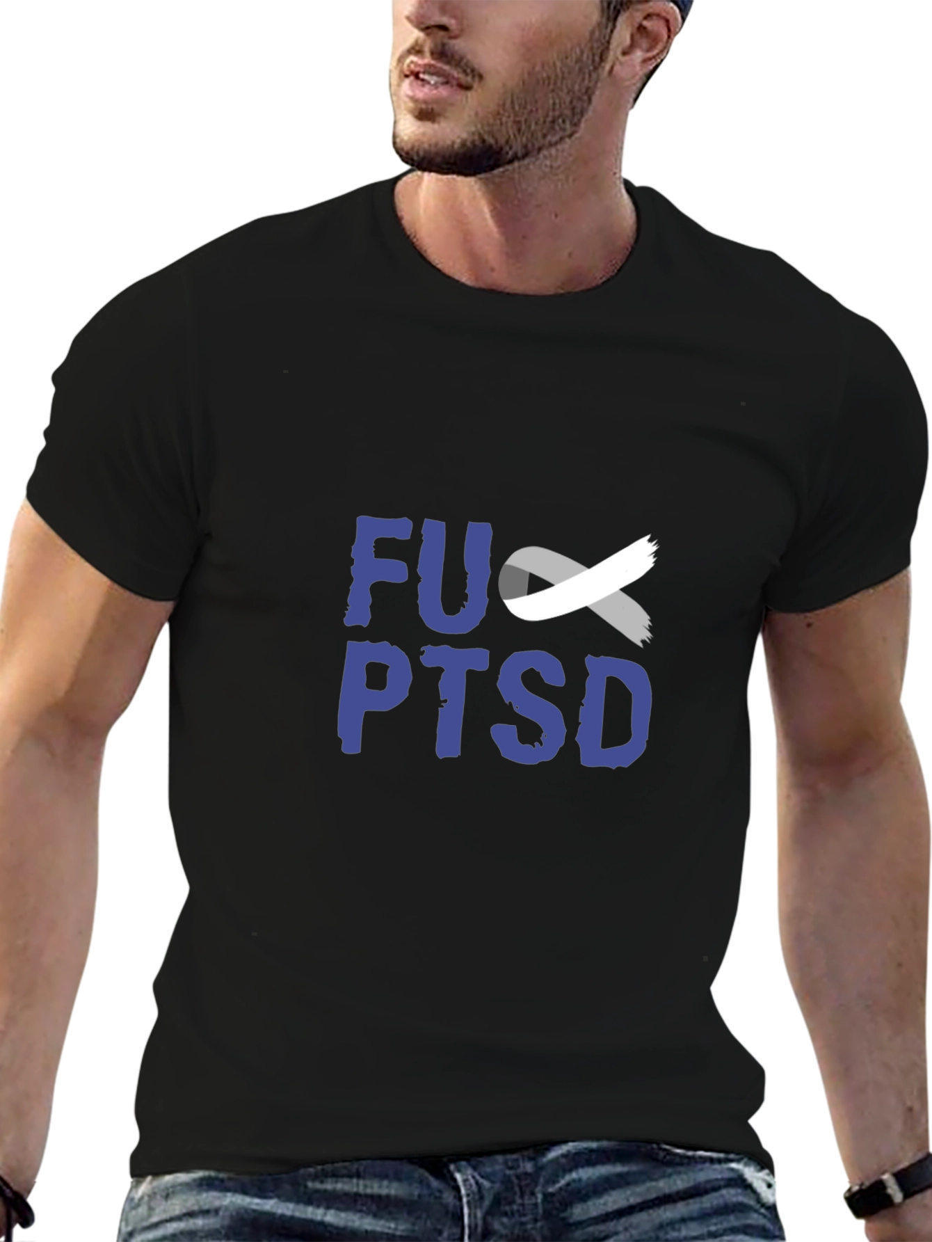 FU PTSD Awareness T-Shirt - Unisex Black Tee