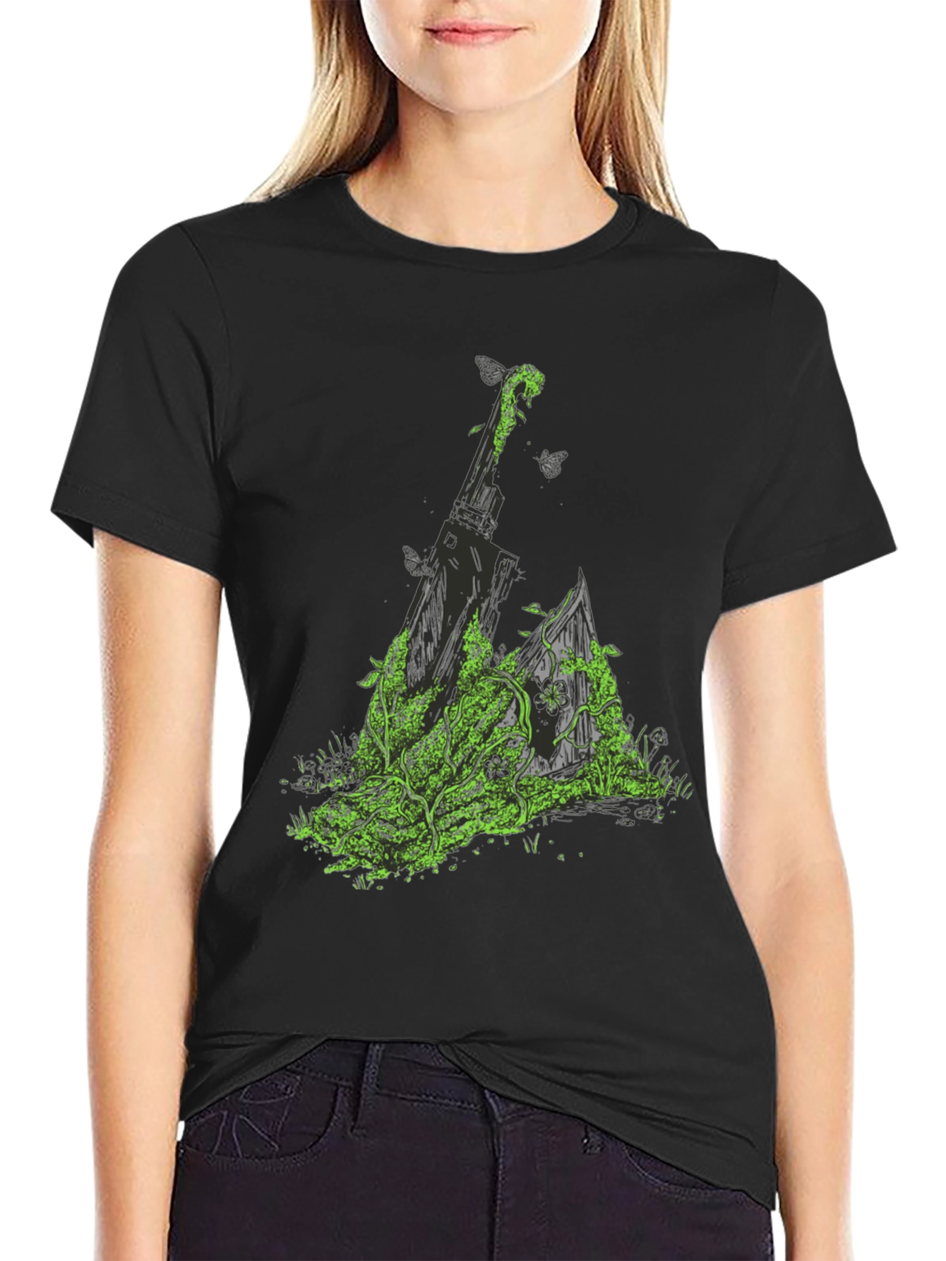 Nature Sword Tee - Black Graphic T-Shirt
