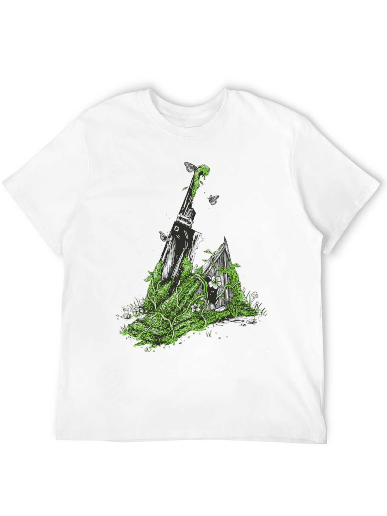 Nature Sword Tee - Black Graphic T-Shirt