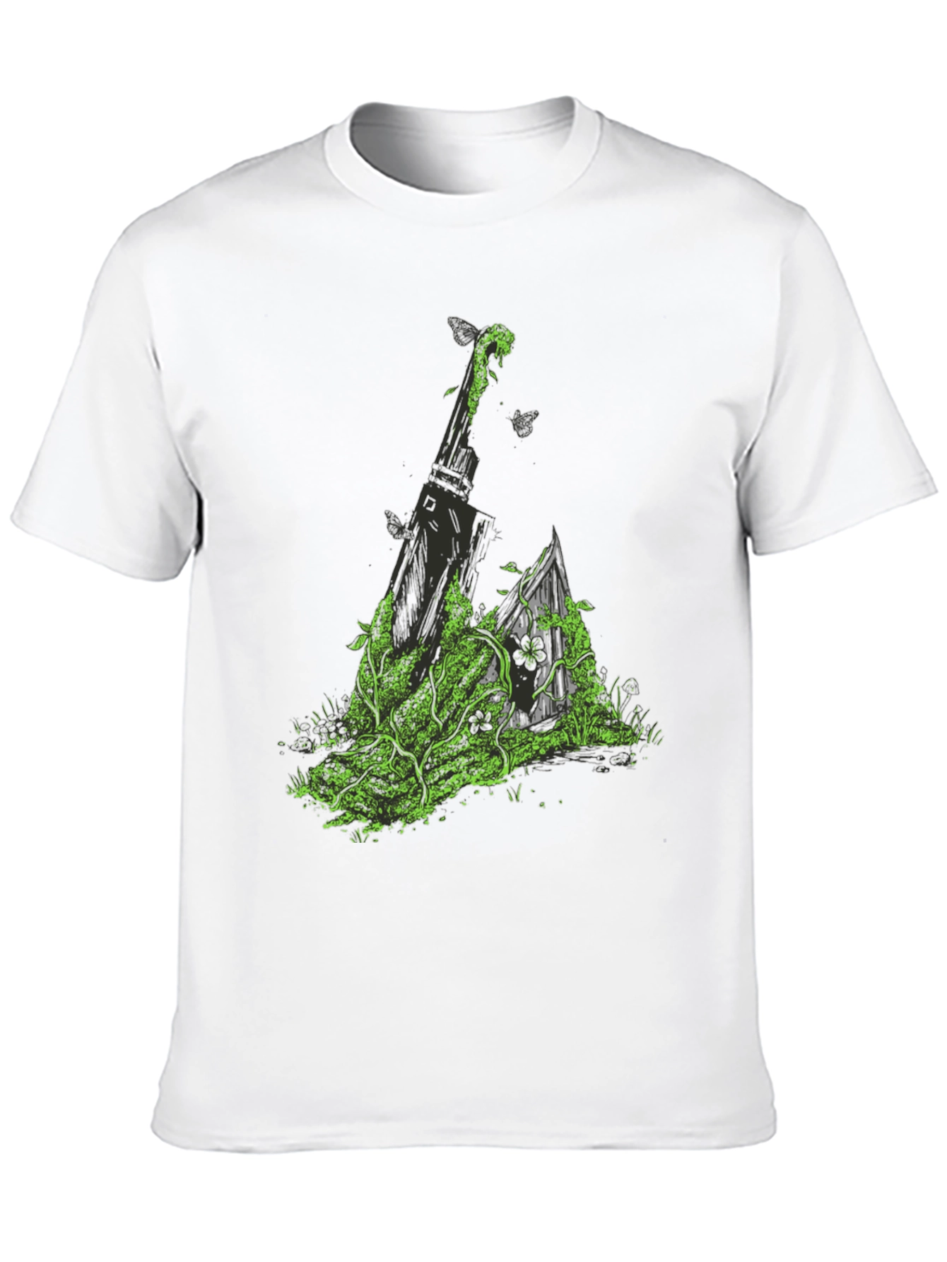 Nature Sword Tee - Black Graphic T-Shirt