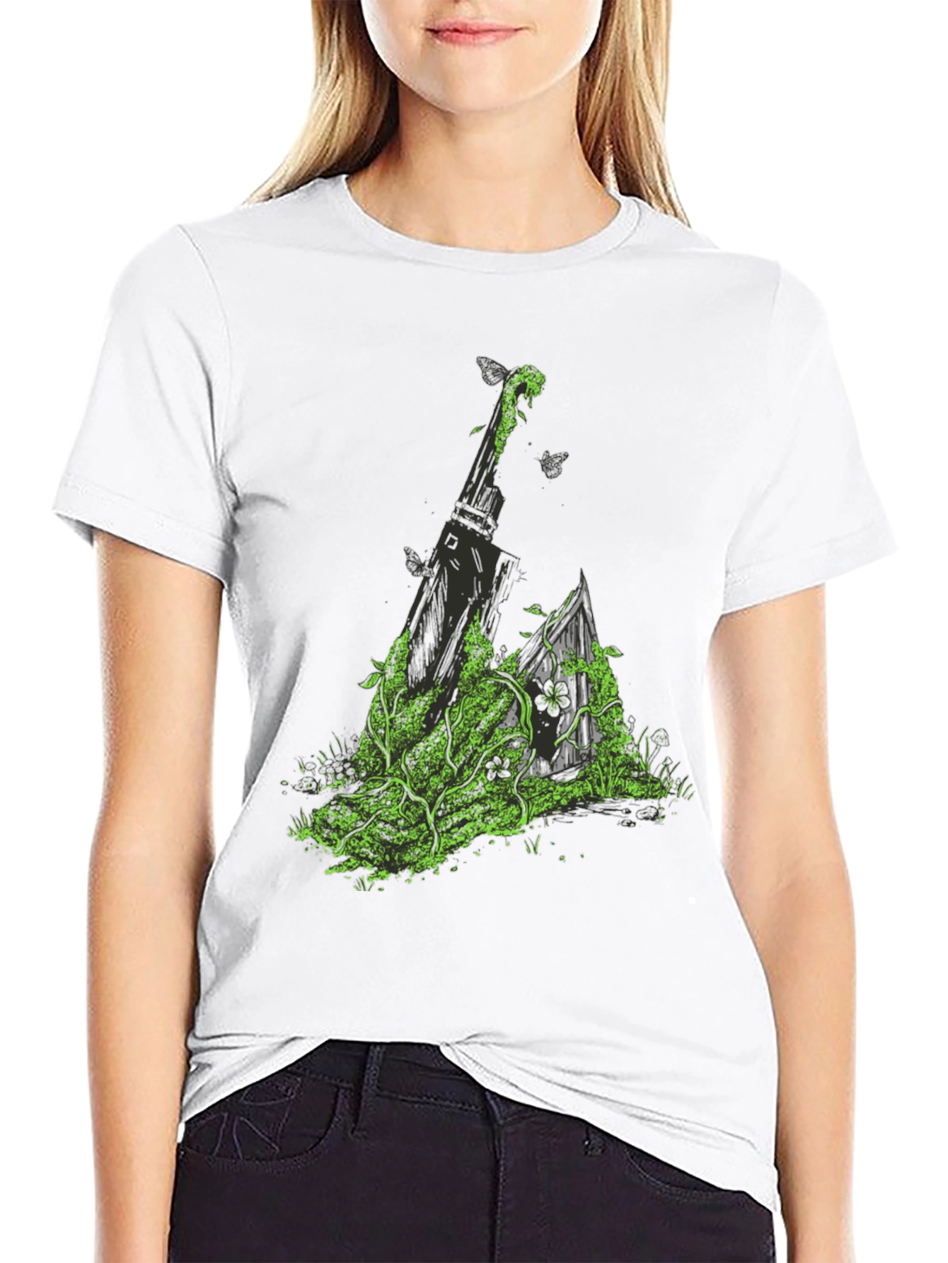 Nature Sword Tee - Black Graphic T-Shirt