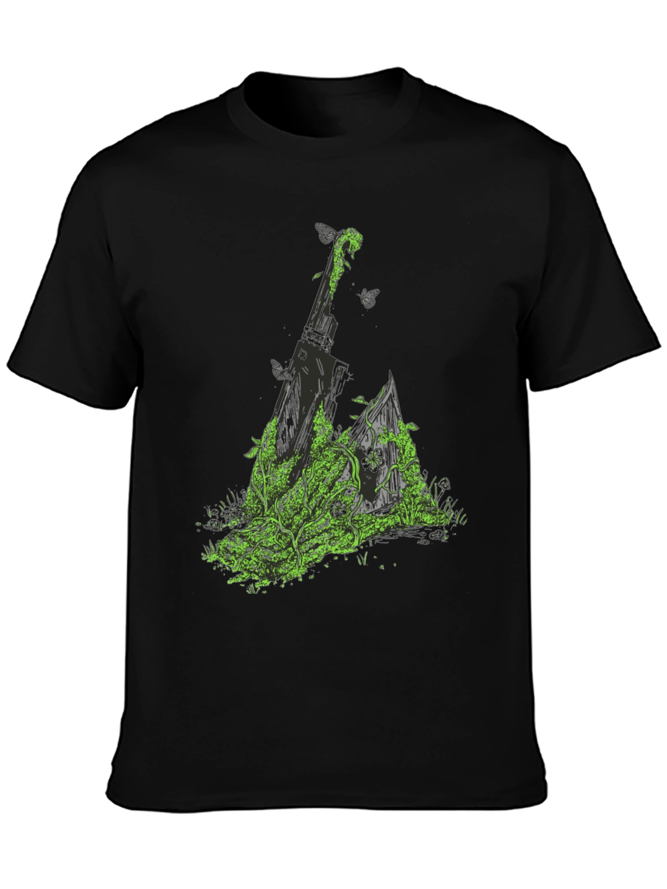 Nature Sword Tee - Black Graphic T-Shirt