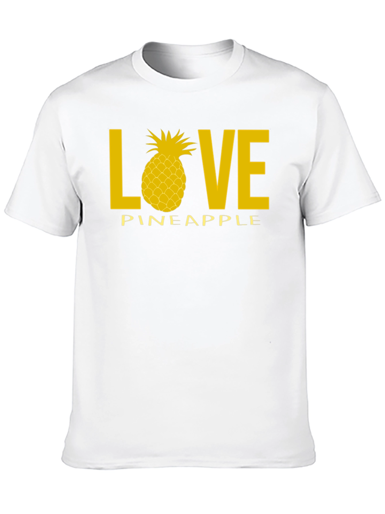 Love Pineapple Black Graphic T-Shirt