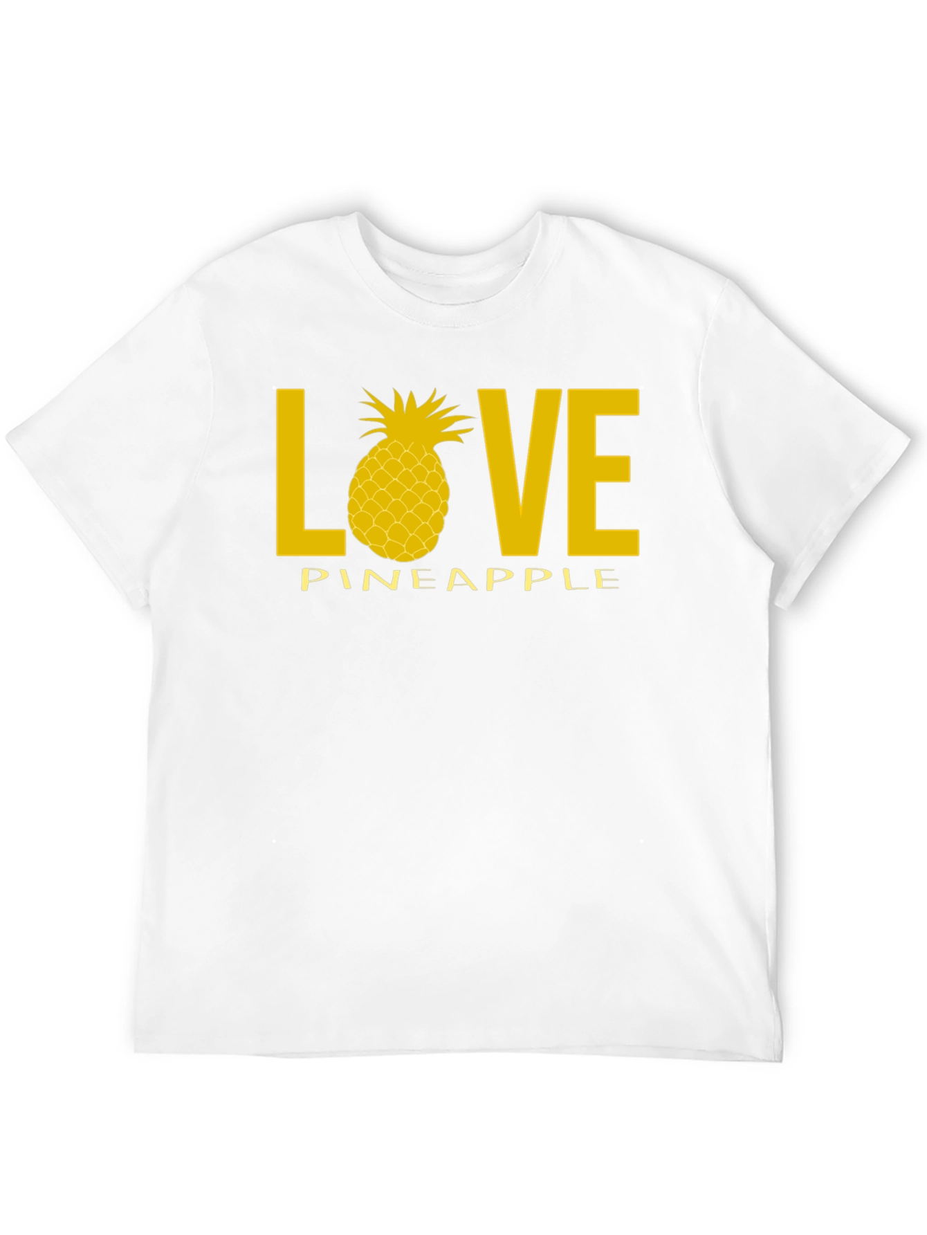 Love Pineapple Black Graphic T-Shirt