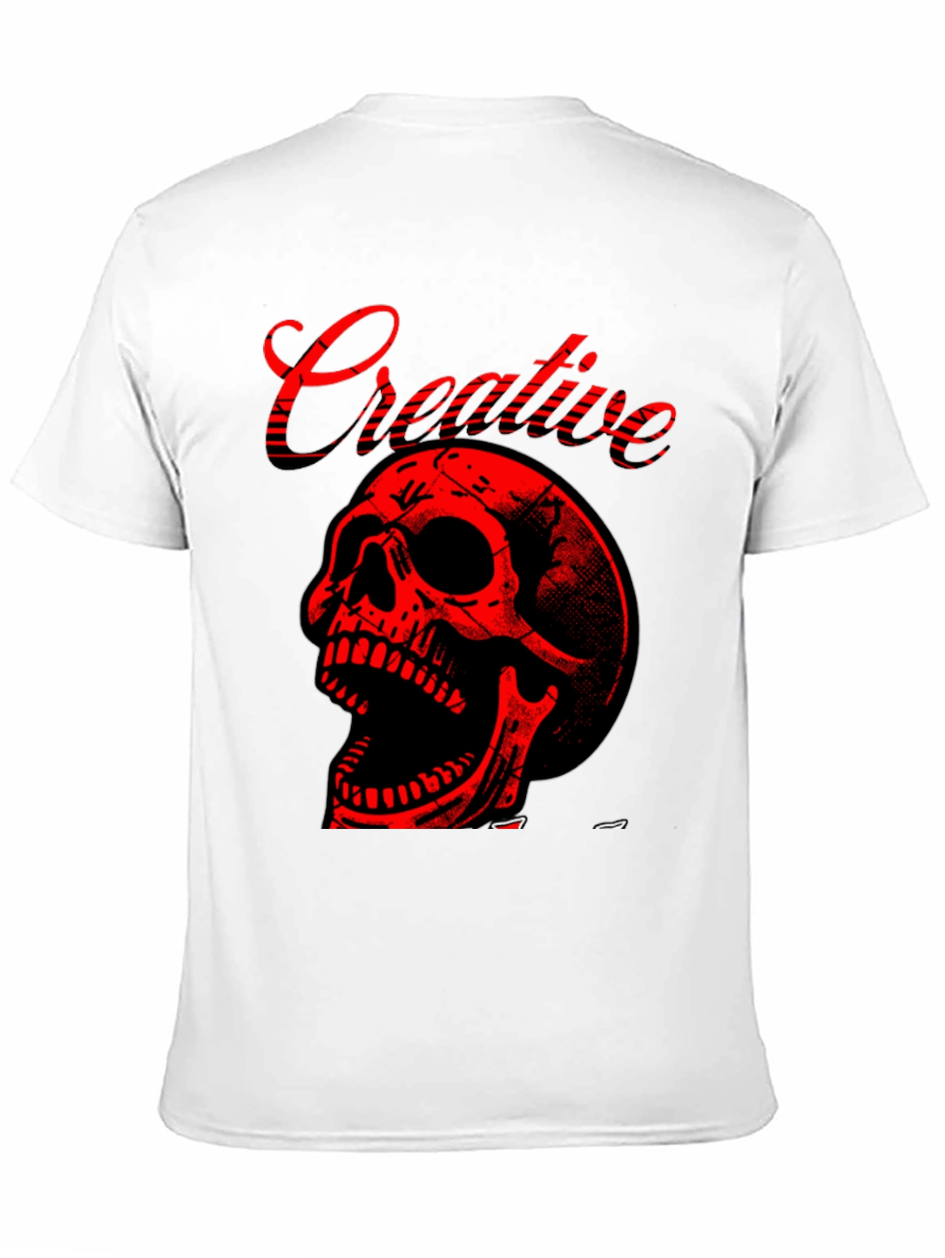 Creative Skull Graphic Tee - Mens Black T-Shirt