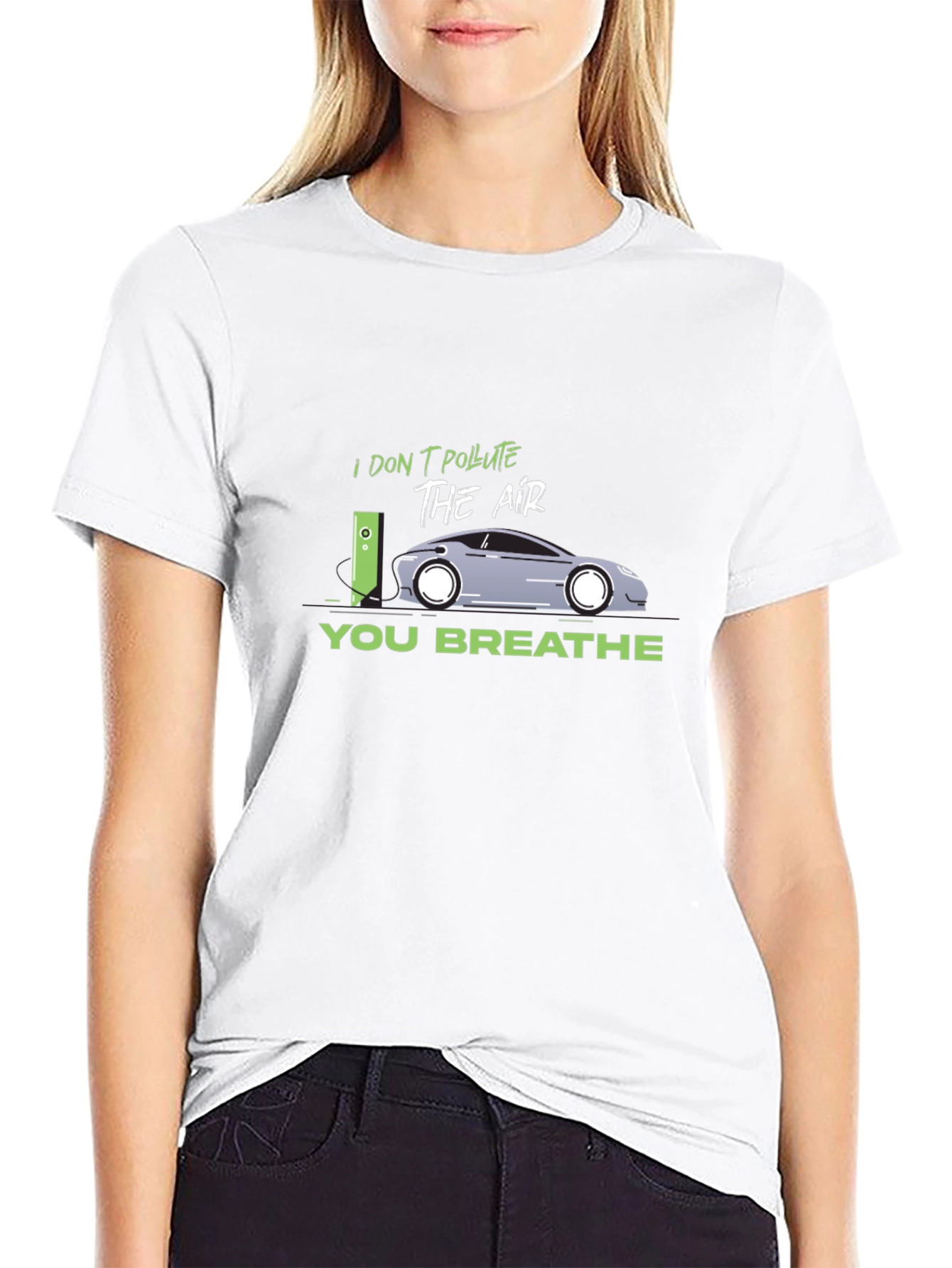 Electric Car T-Shirt - I Dont Pollute
