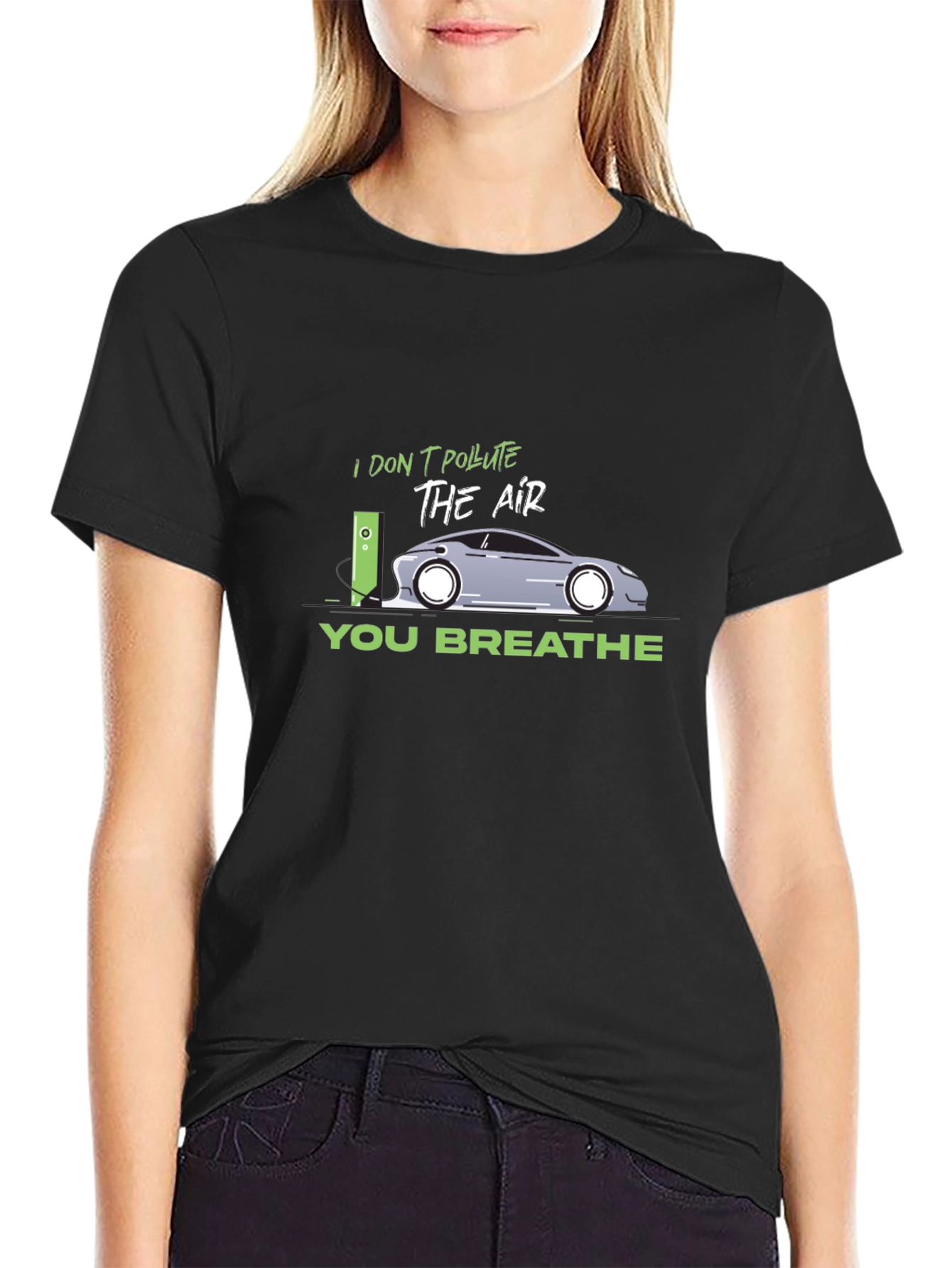 Electric Car T-Shirt - I Dont Pollute