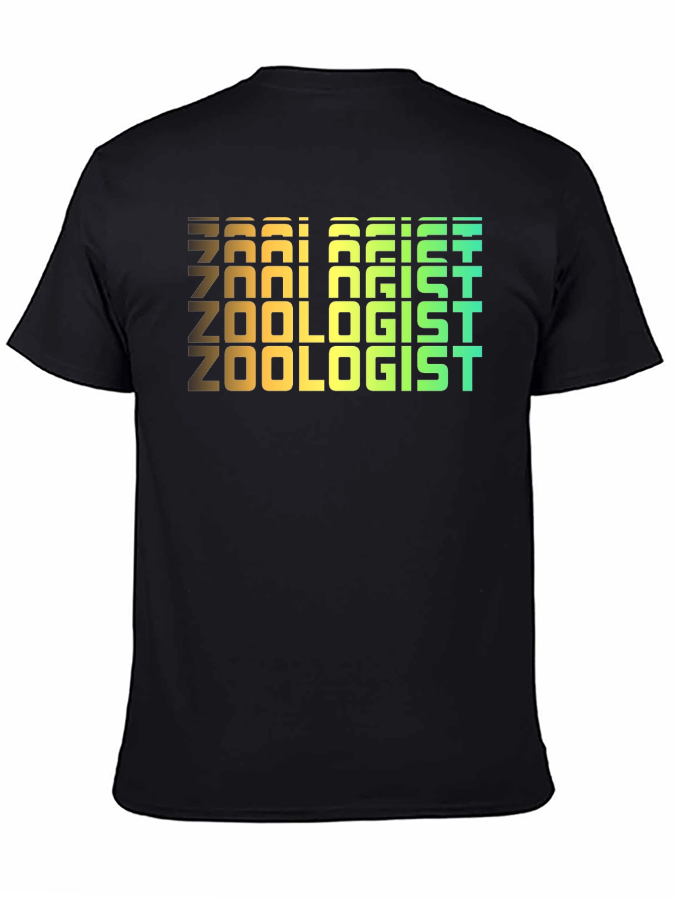 Zoologist Retro Text Black T-Shirt