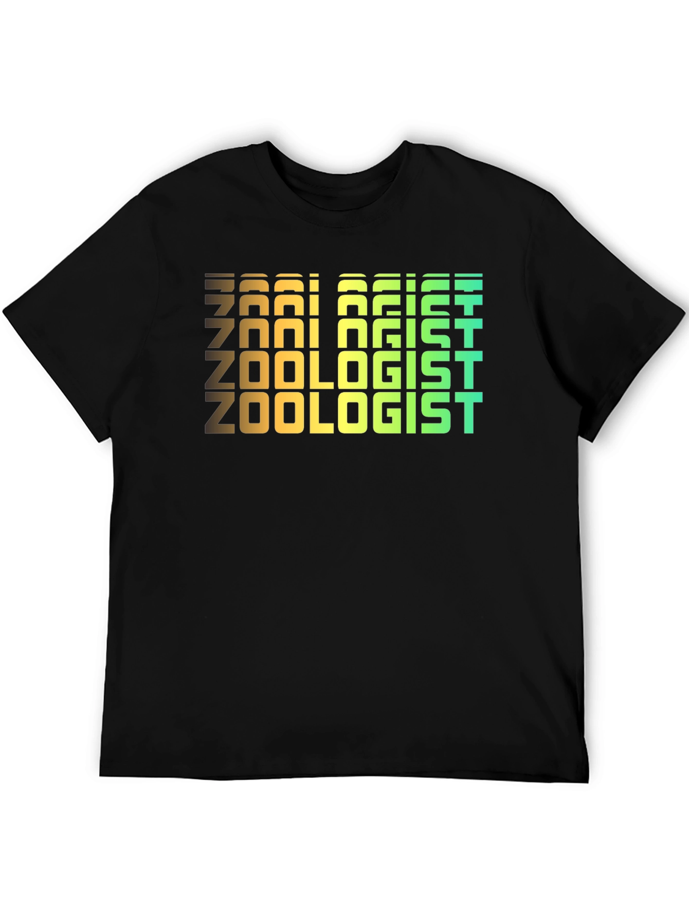 Zoologist Retro Text Black T-Shirt