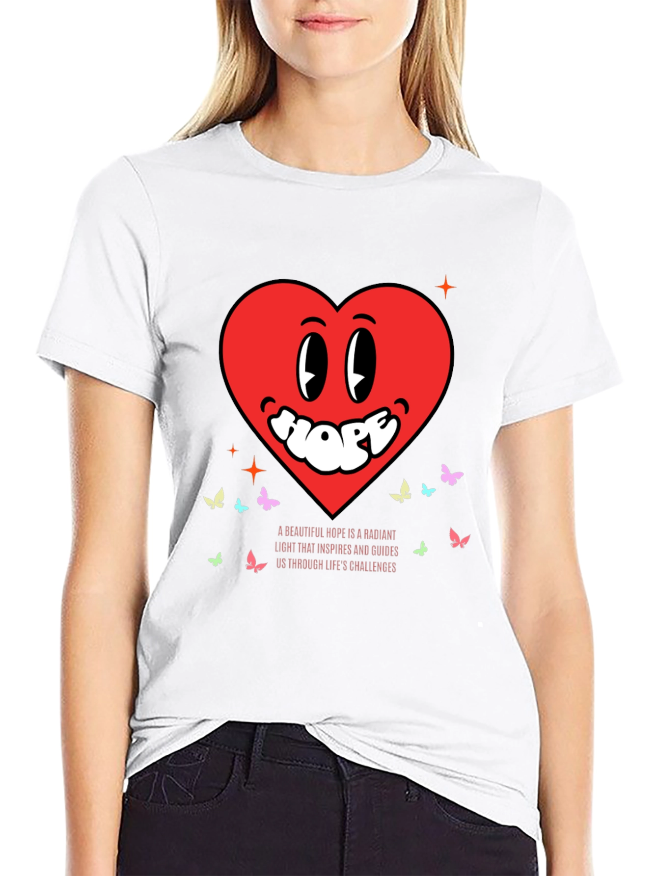 Hopeful Heart Tee - Radiant Light Inspiration