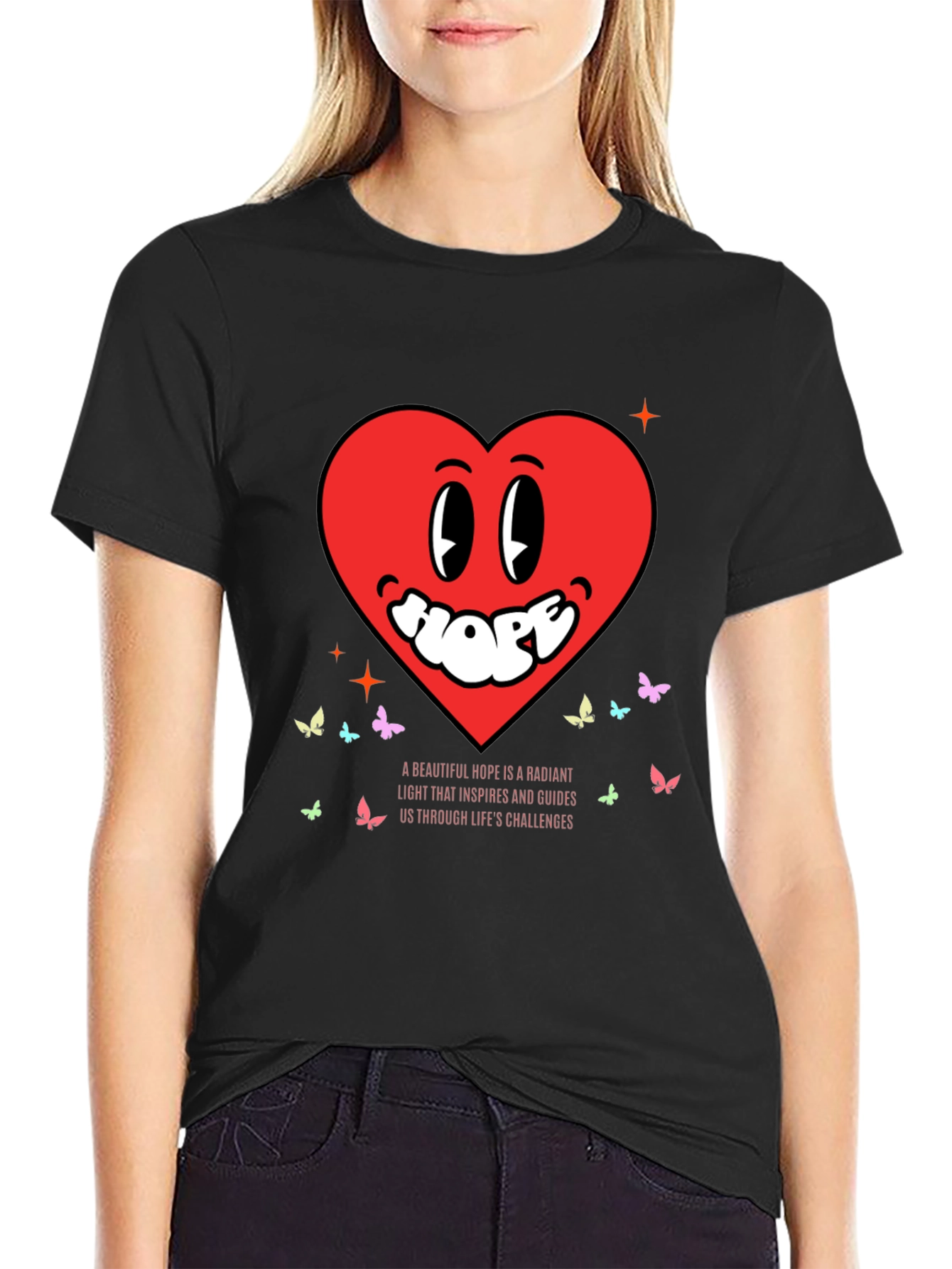 Hopeful Heart Tee - Radiant Light Inspiration