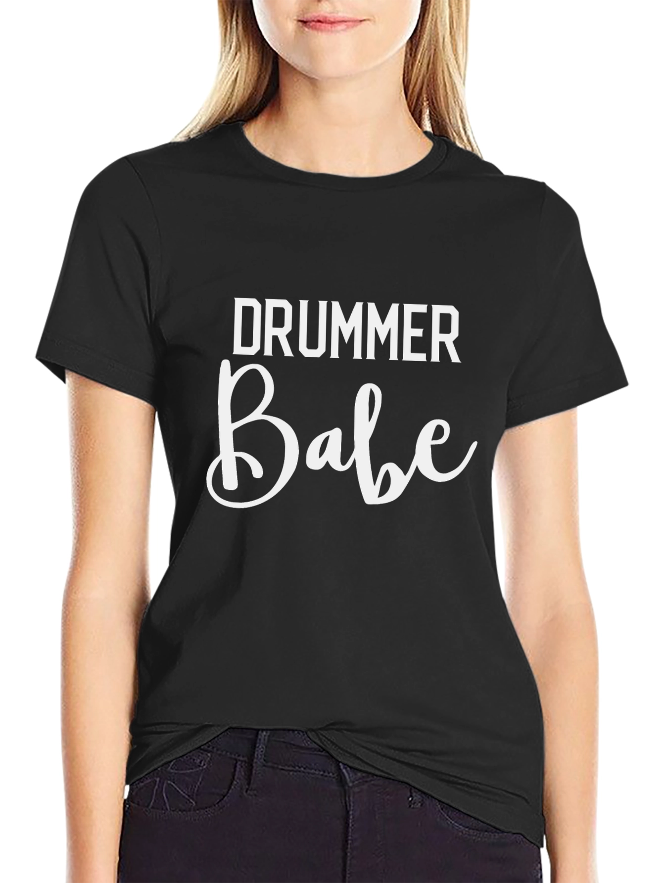 Drummer Babe Graphic Tee - Music Lover T-Shirt