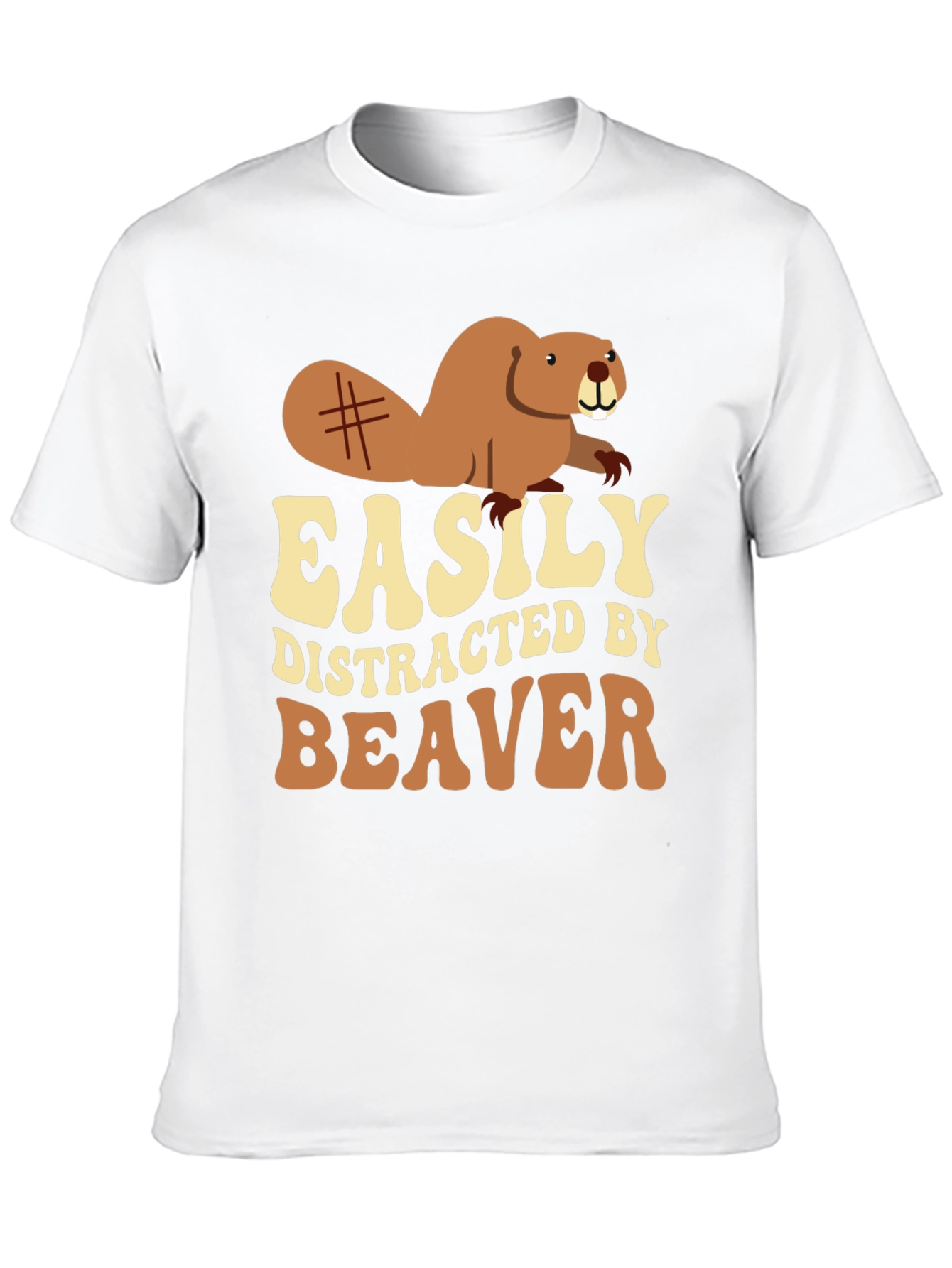 Easily Distracted by Beaver Graphic T-Shirt