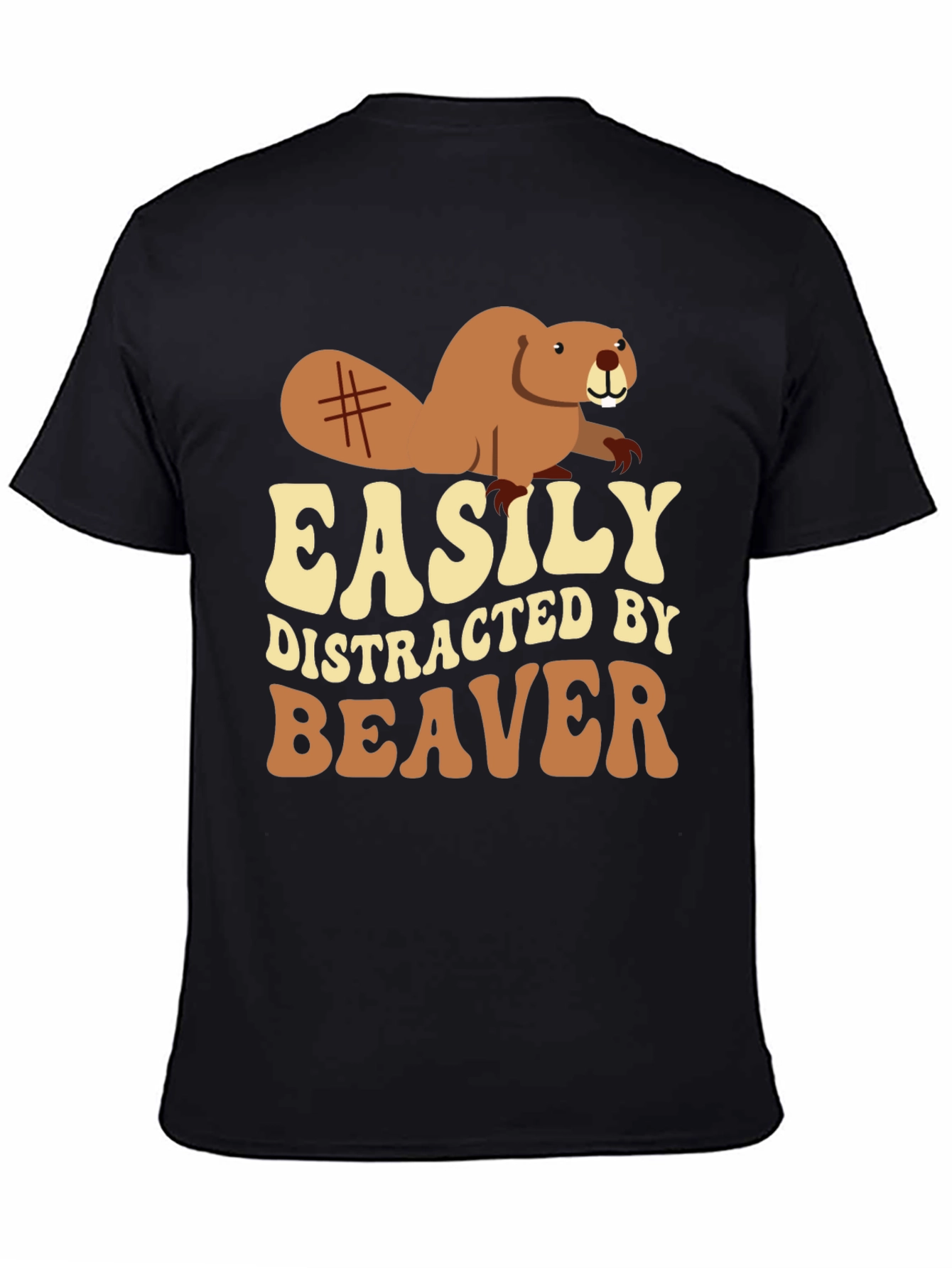 Easily Distracted by Beaver Graphic T-Shirt