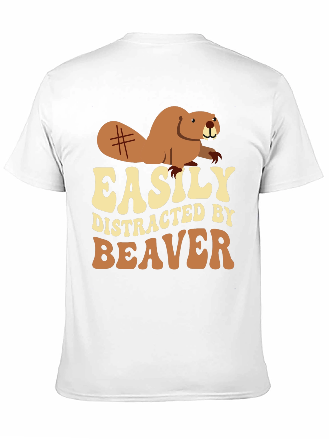 Easily Distracted by Beaver Graphic T-Shirt