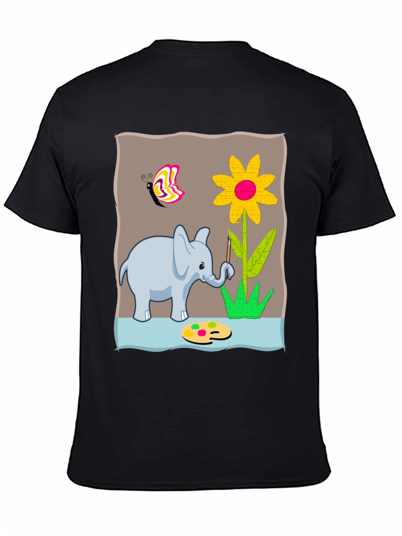Elephant Artist Graphic T-Shirt
