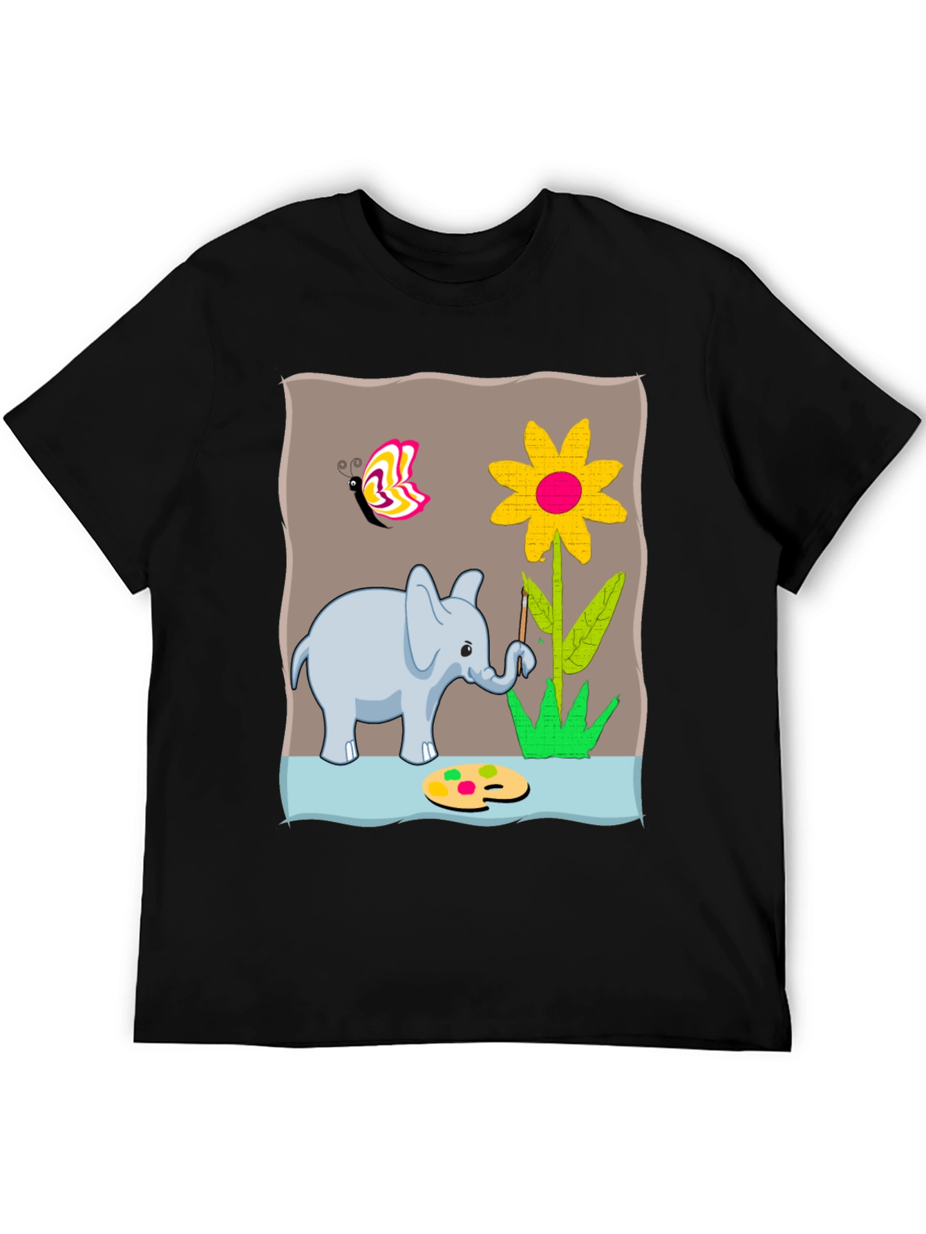 Elephant Artist Graphic T-Shirt