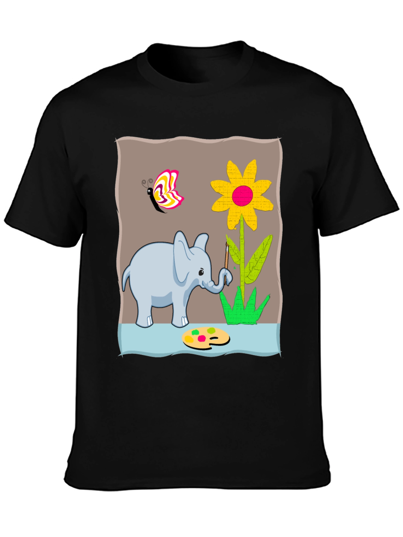 Elephant Artist Graphic T-Shirt