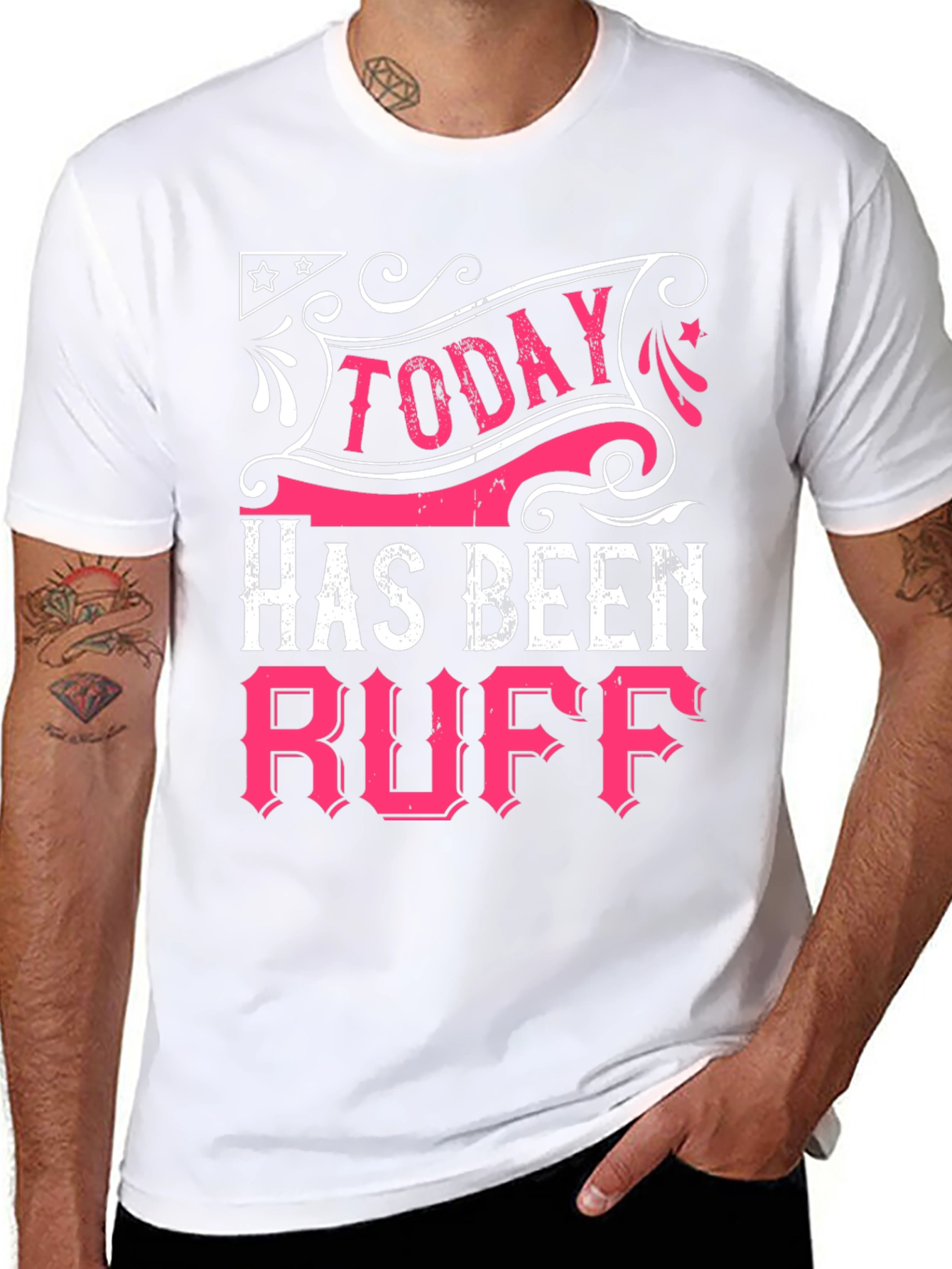 Today Has Been Ruff Black Graphic T-Shirt