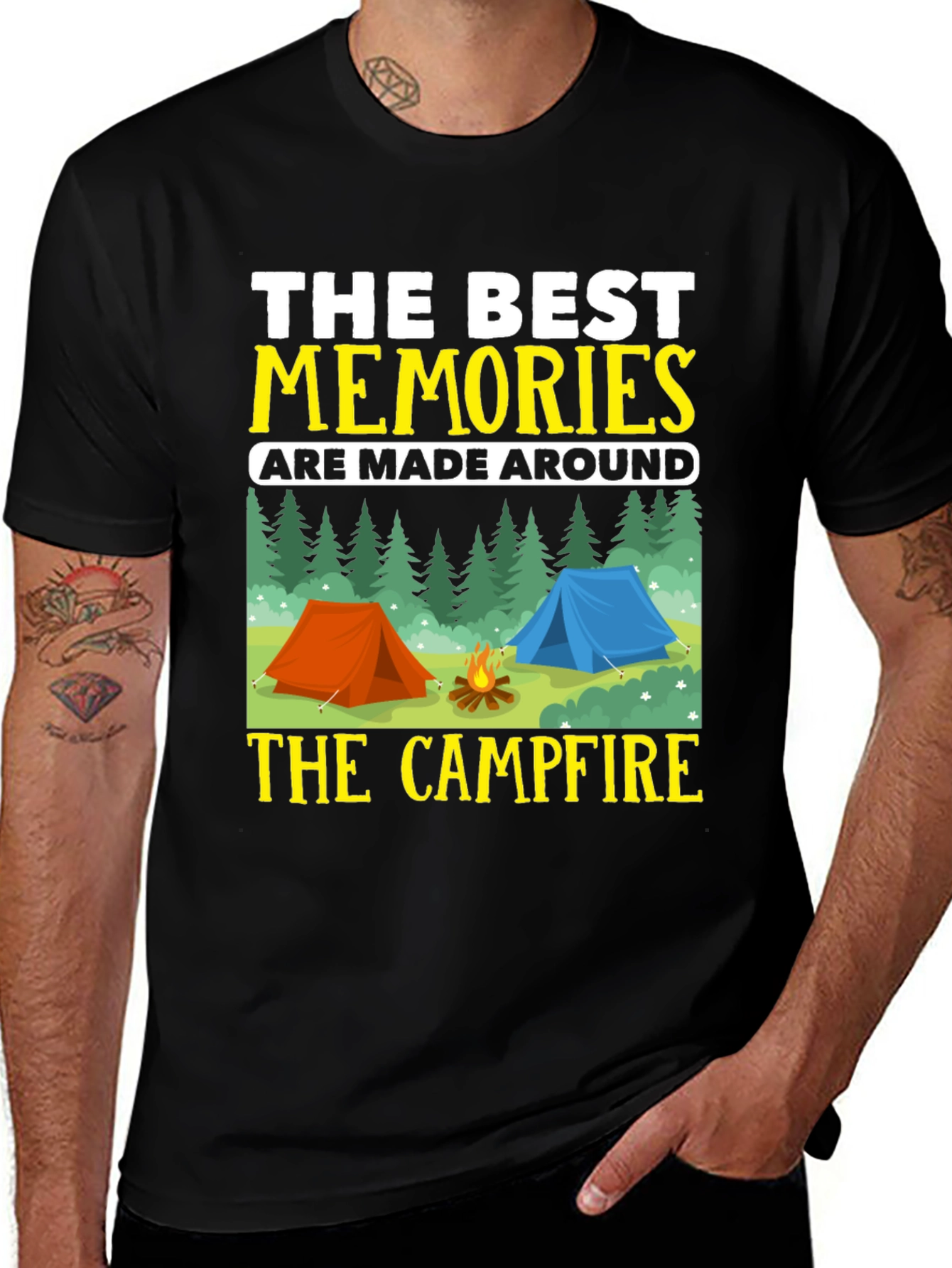 Camping Memories T-Shirt - Campfire Design