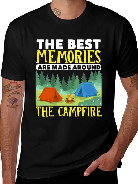 Camping Memories T-Shirt - Campfire Design
