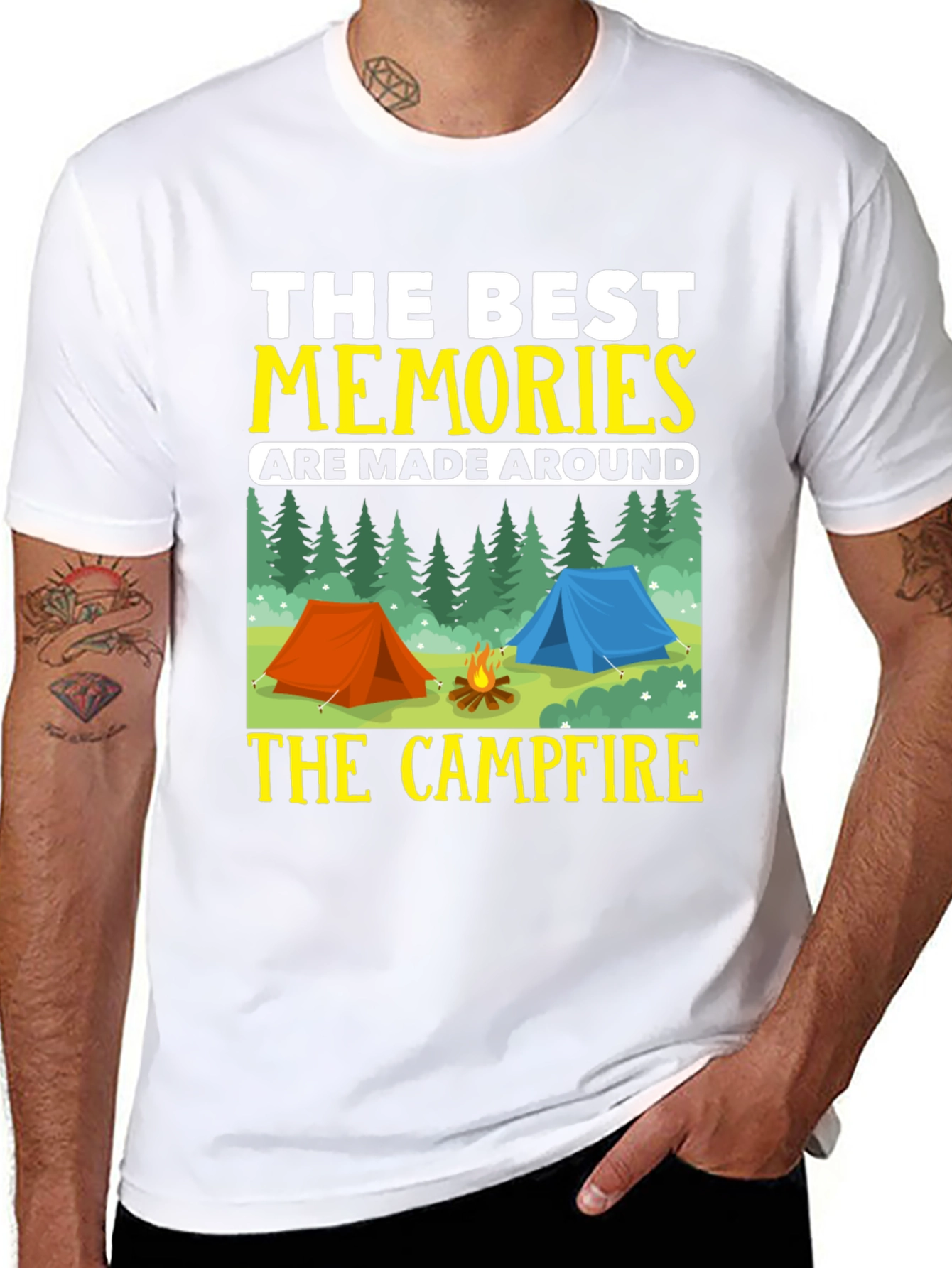 Camping Memories T-Shirt - Campfire Design