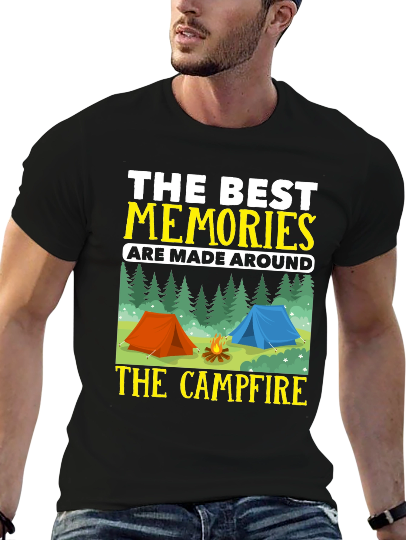Camping Memories T-Shirt - Campfire Design