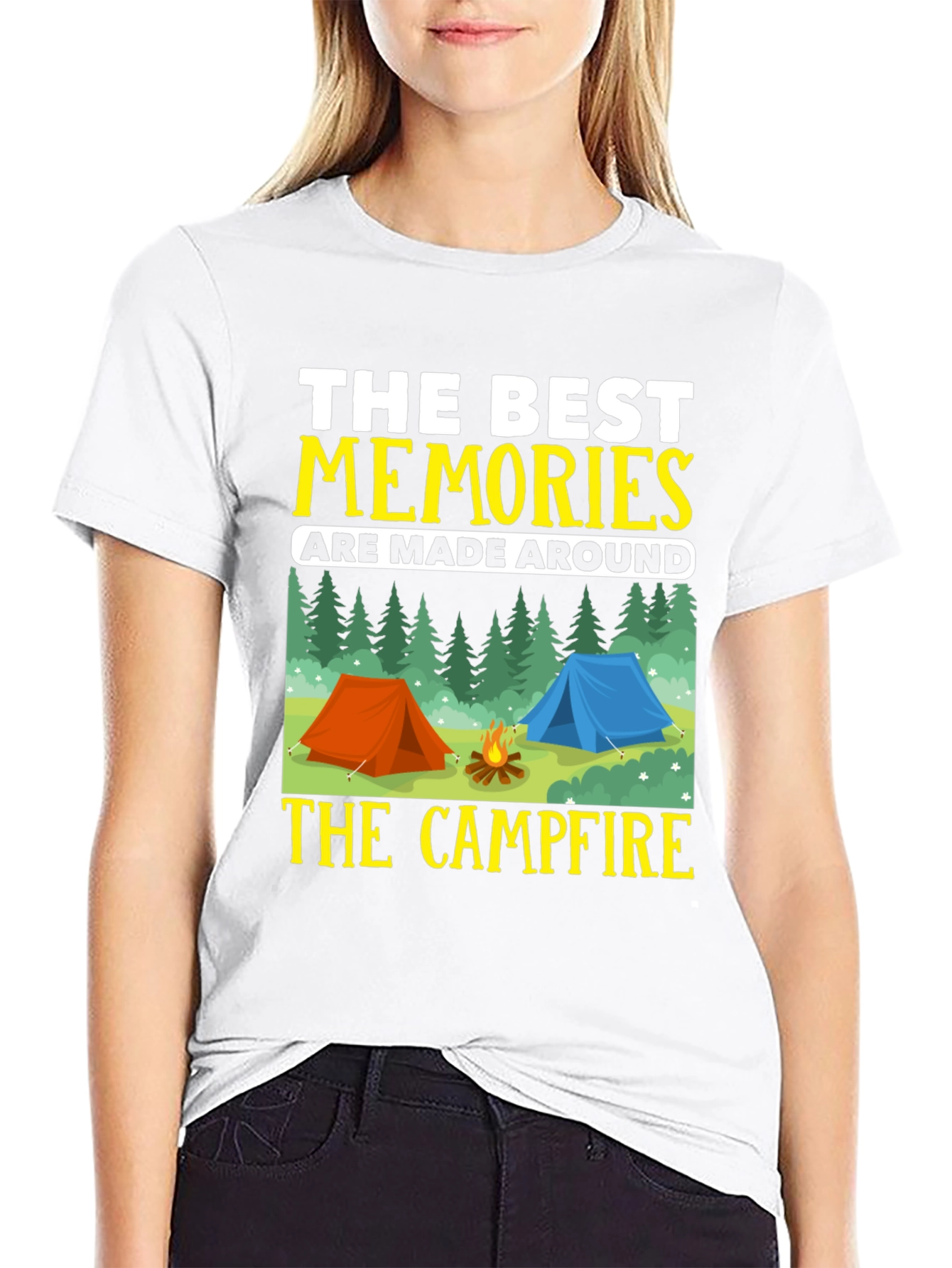 Camping Memories T-Shirt - Campfire Design