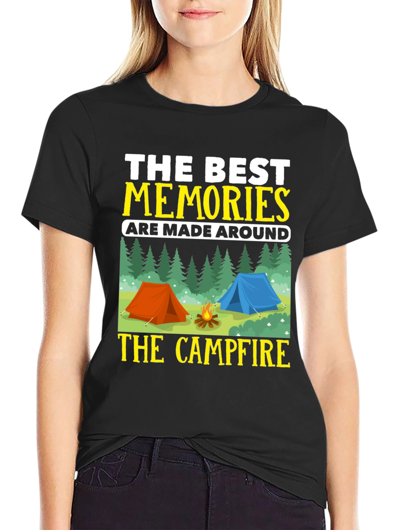 Camping Memories T-Shirt - Campfire Design