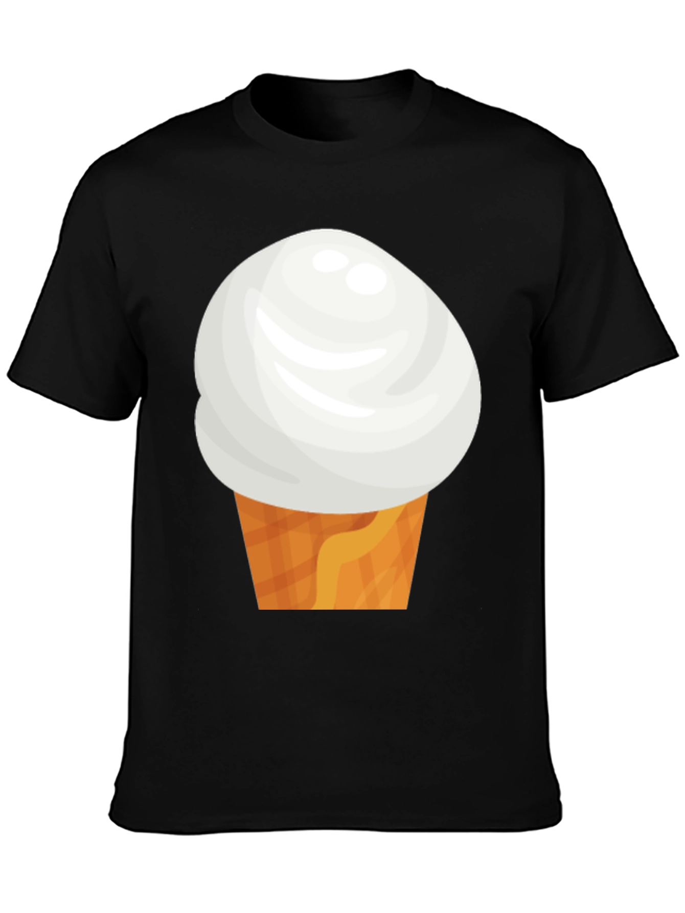 Ice Cream Cone Graphic Tee - Black Casual Shirt