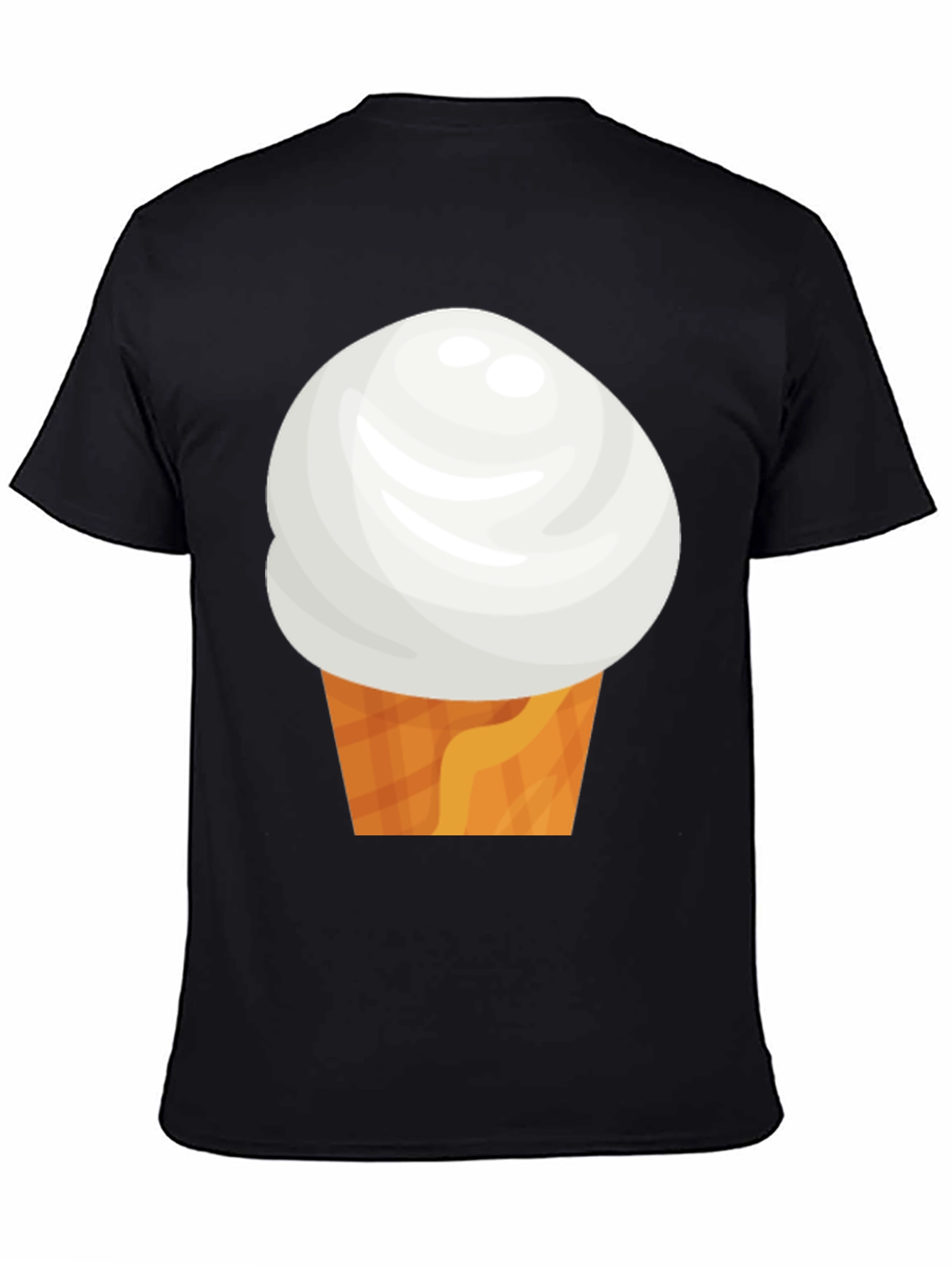 Ice Cream Cone Graphic Tee - Black Casual Shirt