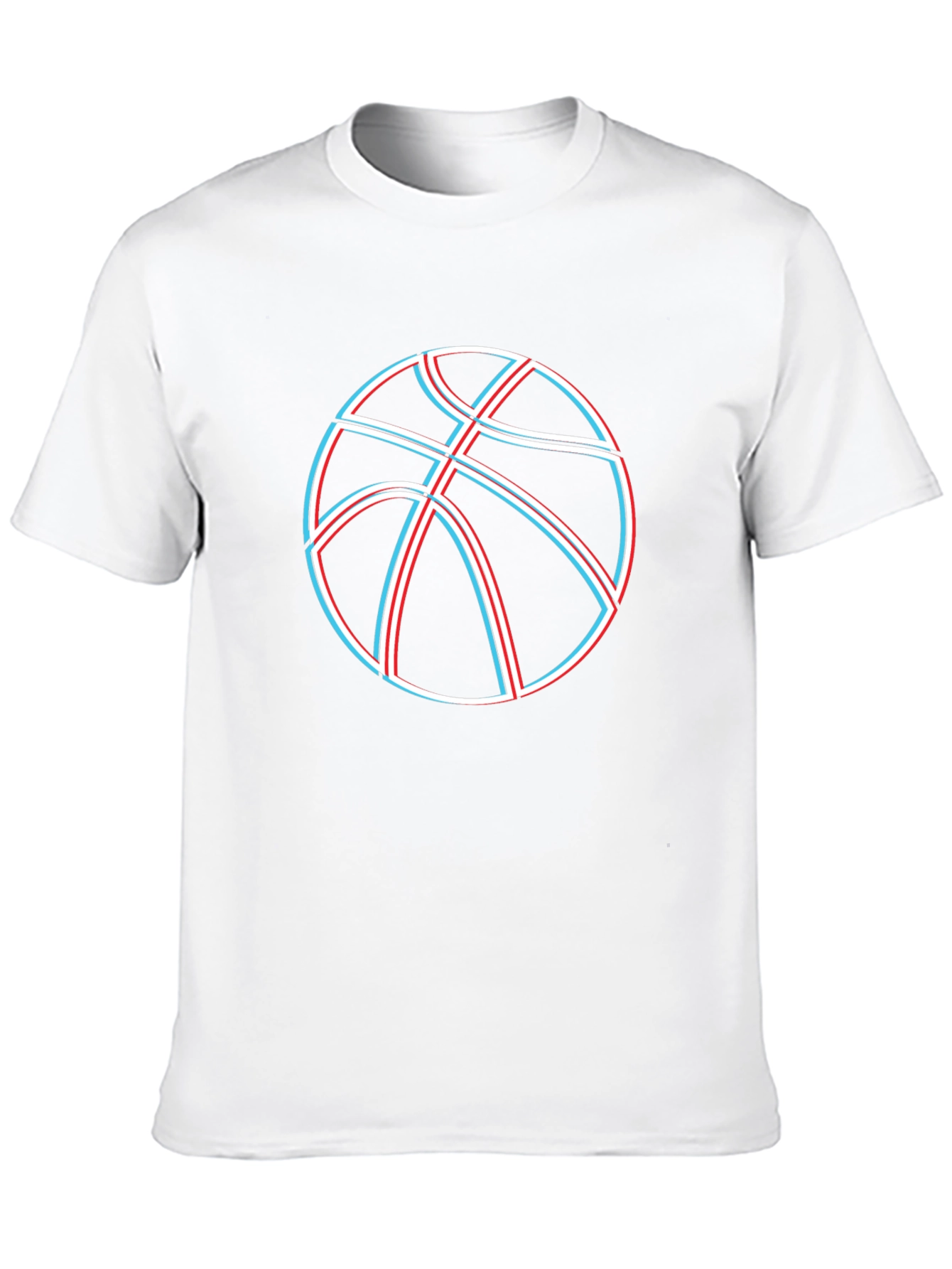 Basketball Graphic Tee - Black Cotton Blend