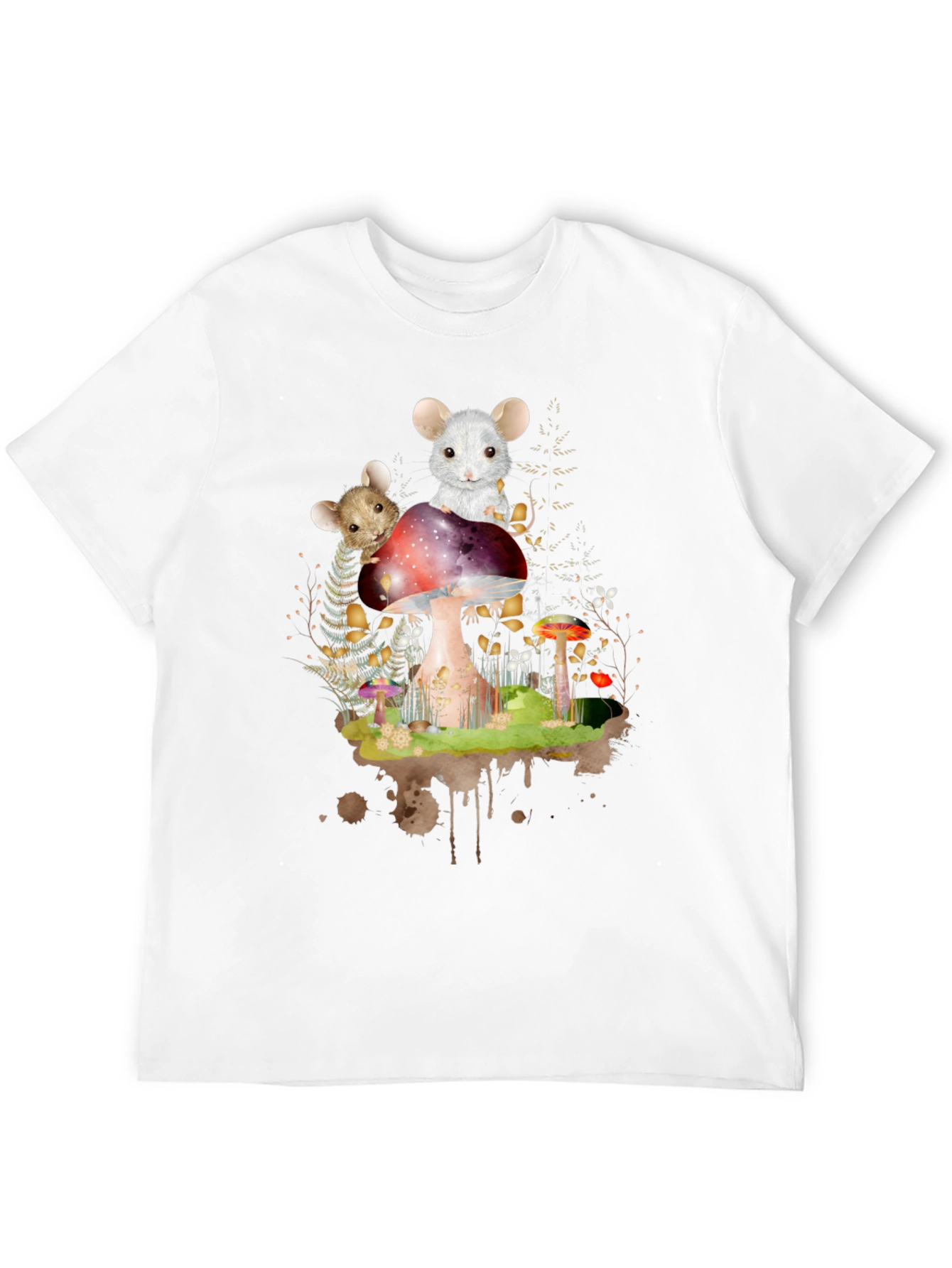Mushroom Mouse T-Shirt - Whimsical Forest Tee