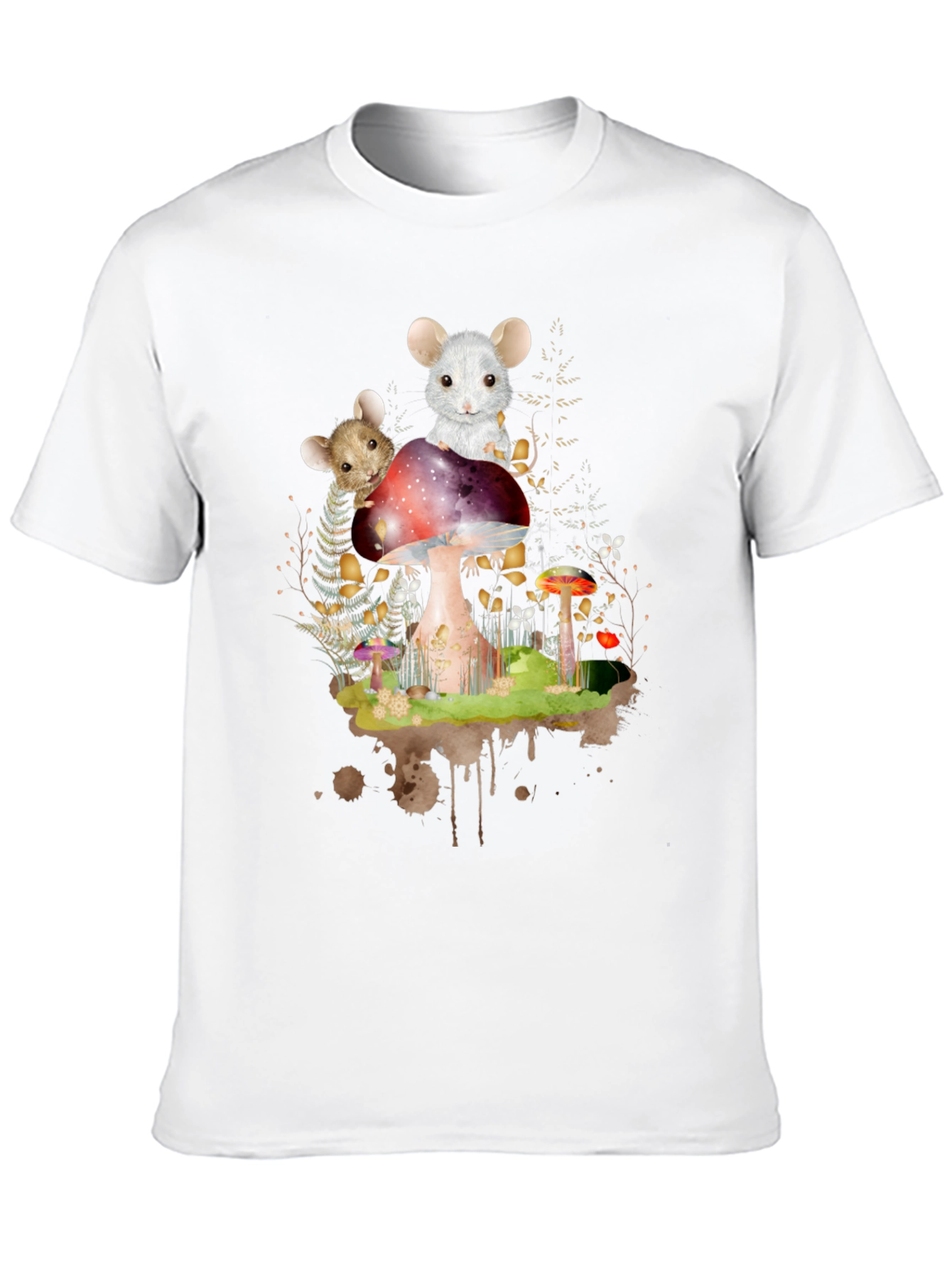 Mushroom Mouse T-Shirt - Whimsical Forest Tee
