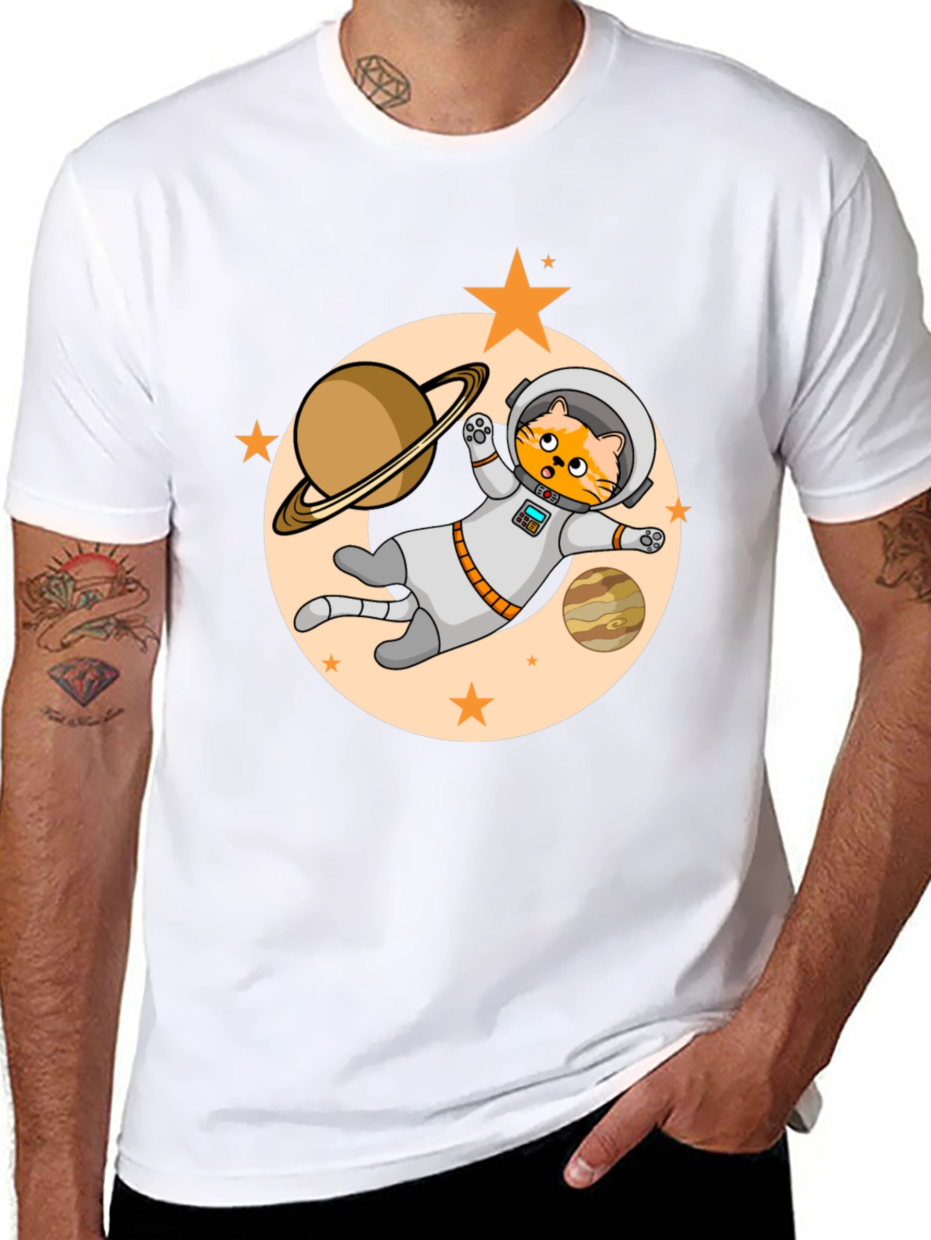 Astronaut Cat T-Shirt - Space Adventure